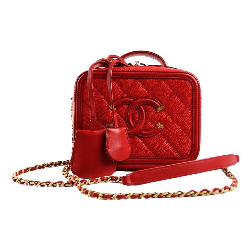 Vanity leather handbag