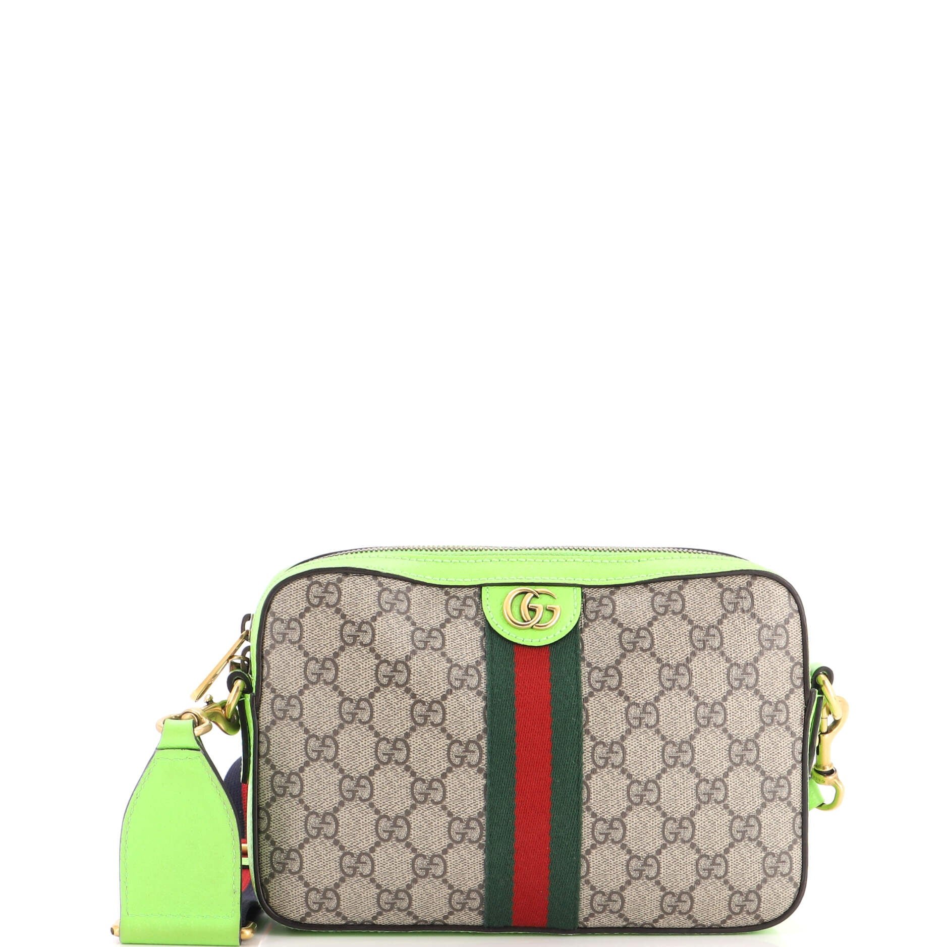 Ophidia Zip Wristlet Shoulder Bag GG Coated Canvas Small