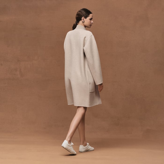 Beige Naturel Cardigan Coat