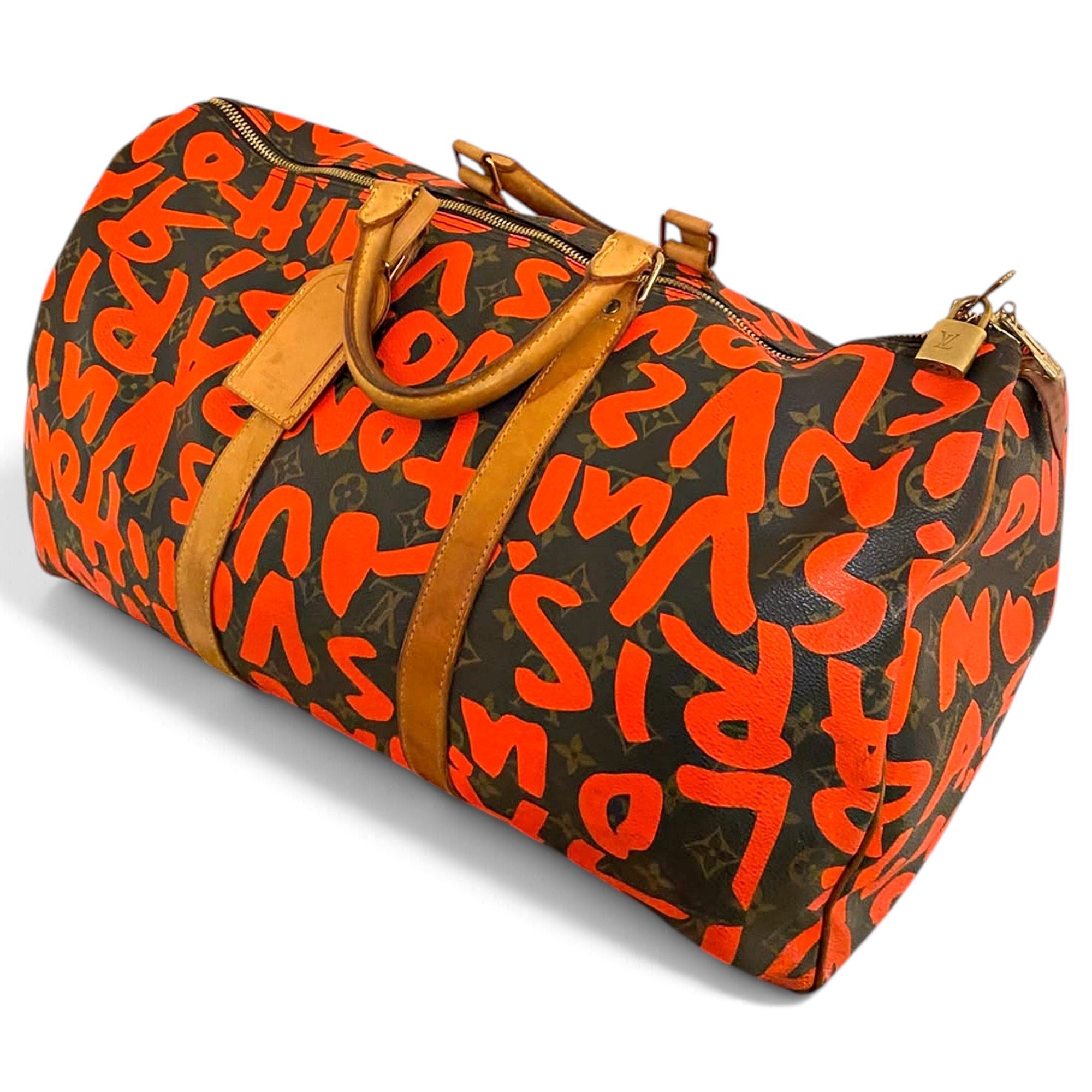 Keepall leather travel bag