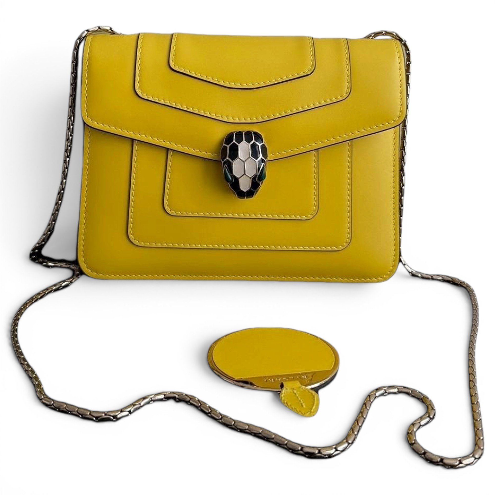 Serpenti leather handbag
