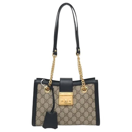 Padlock leather handbag
