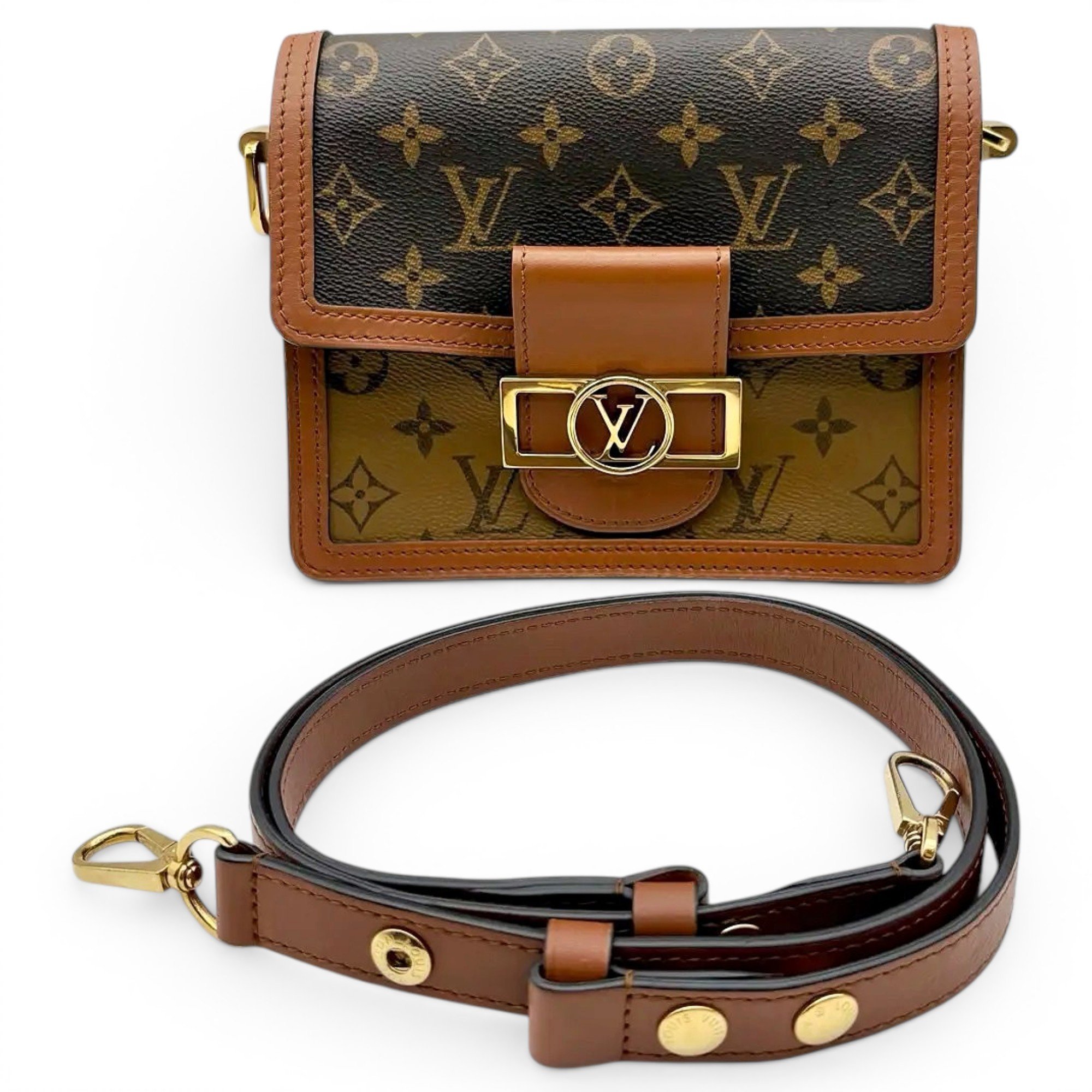 Dauphine Mini leather crossbody bag
