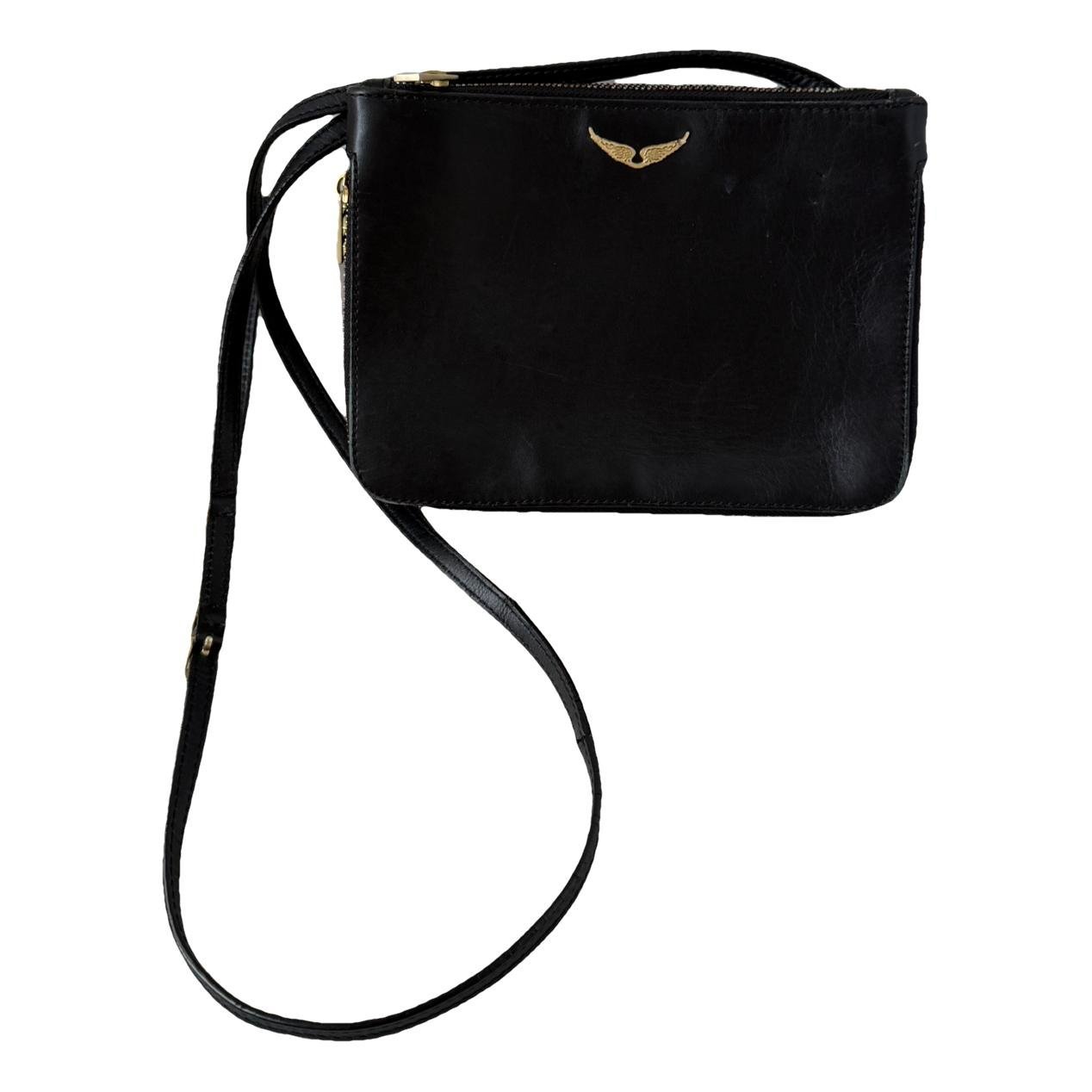 Leather clutch bag