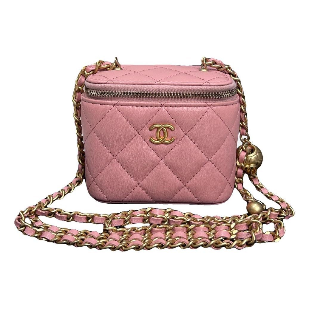 Vanity leather handbag