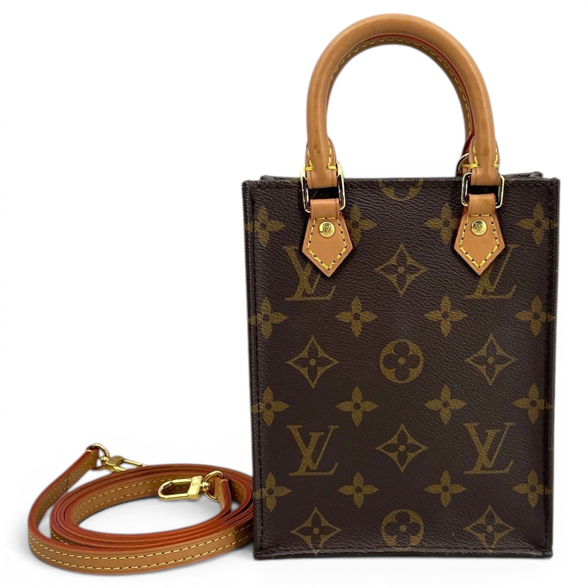 Plat leather handbag
