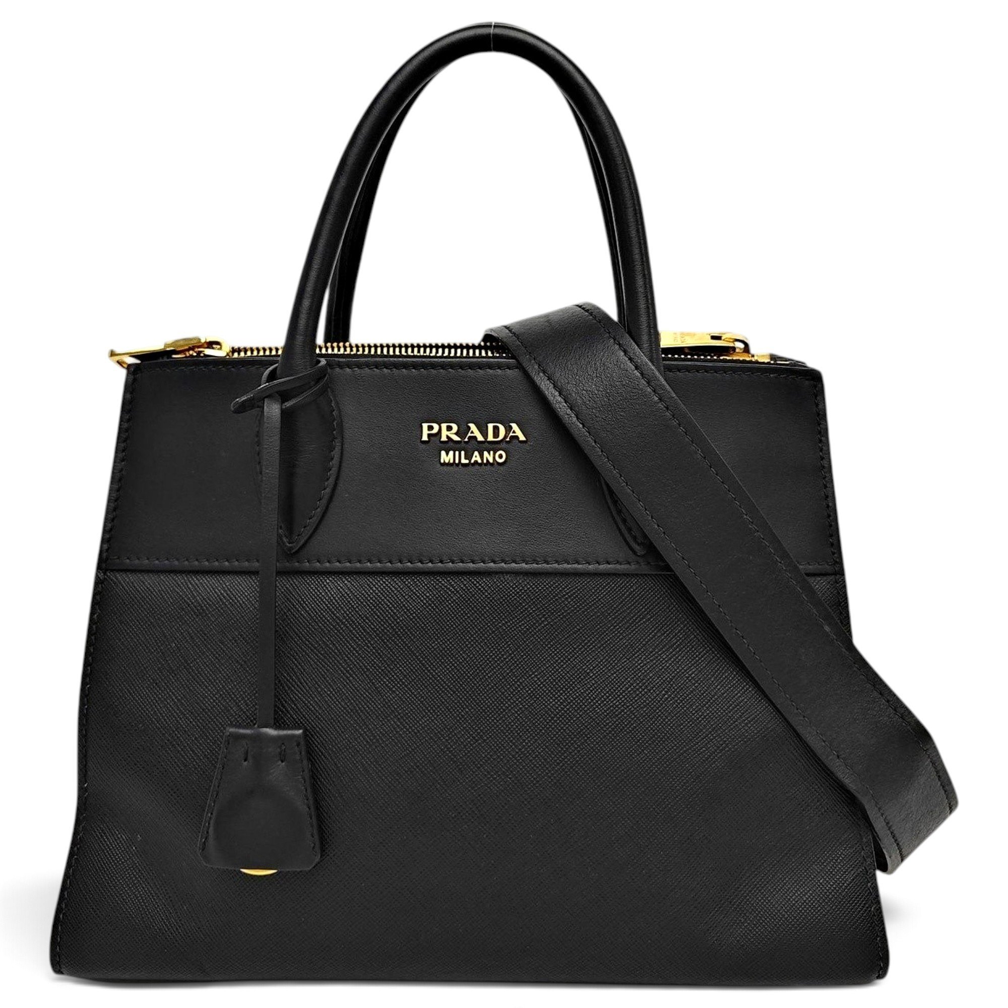 Prada Bibliothèque leather handbag