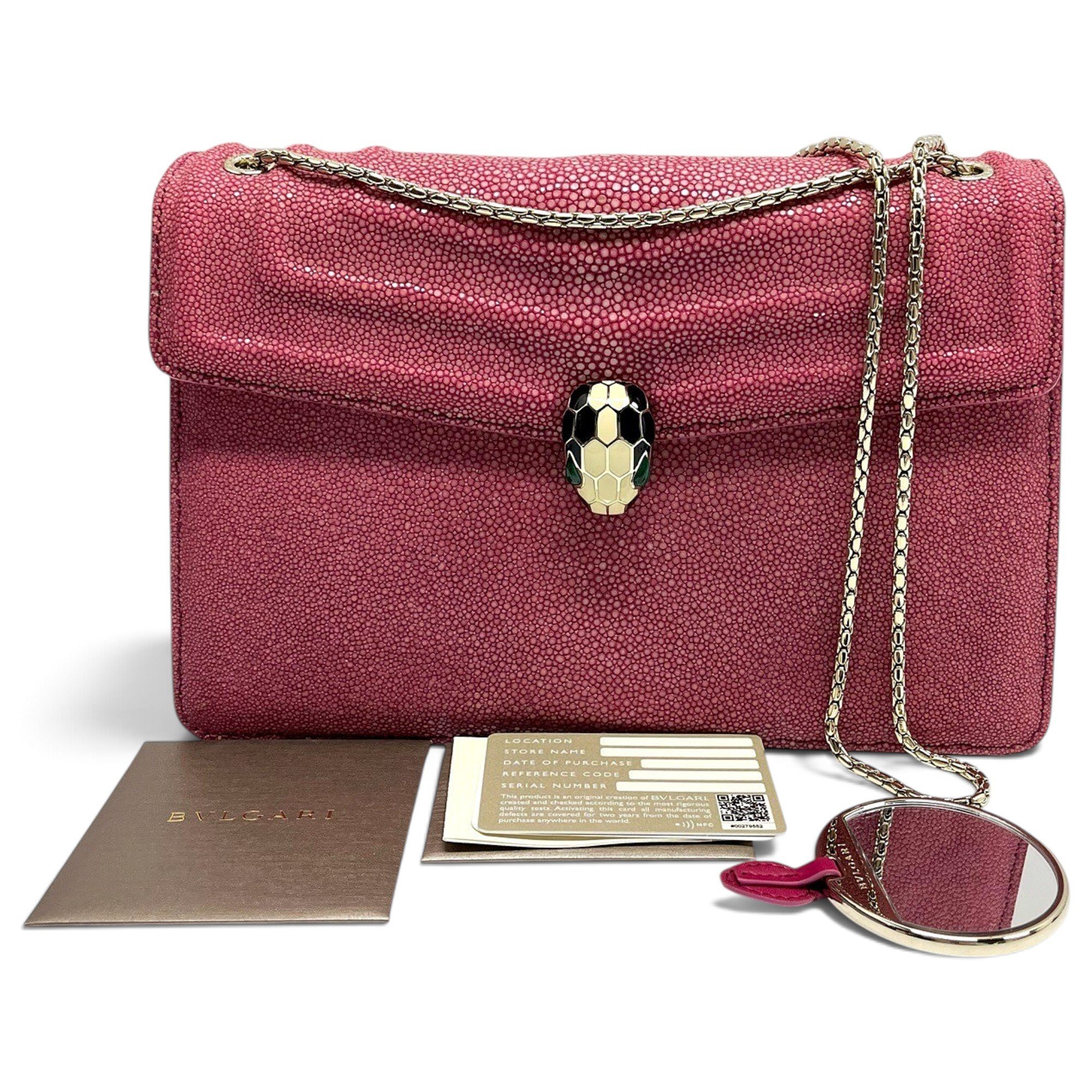 Serpenti leather handbag