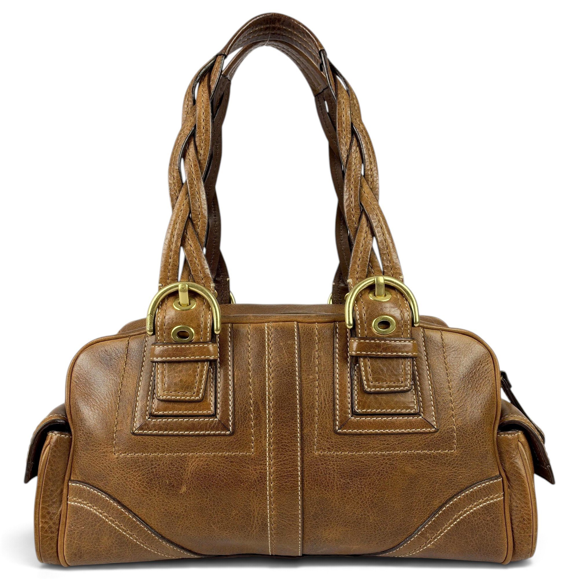Signature Sufflette leather satchel