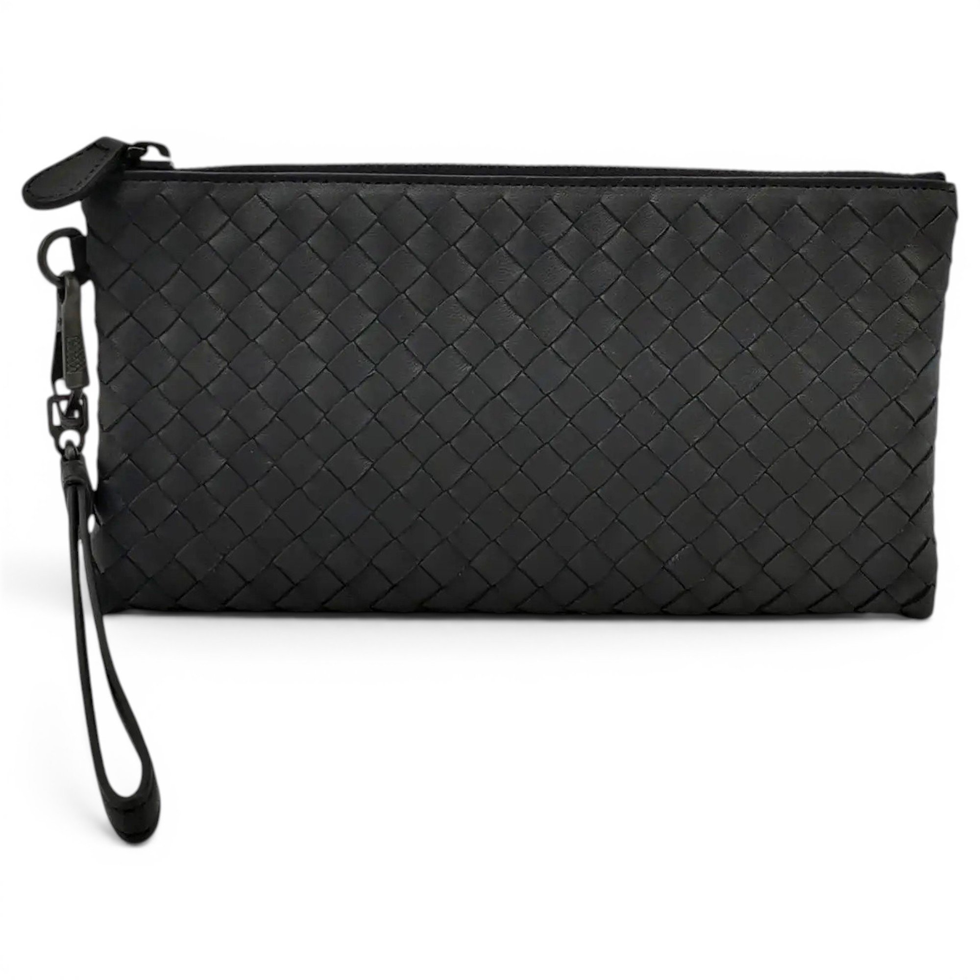 Leather clutch bag