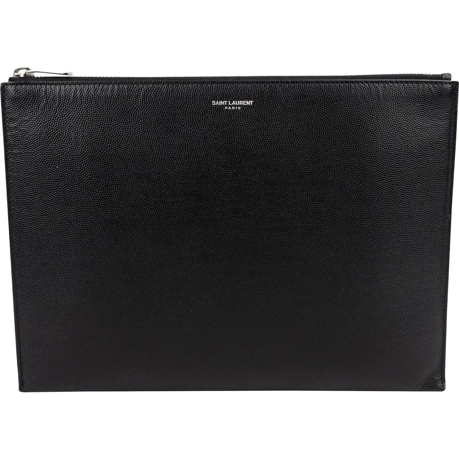 Leather clutch bag