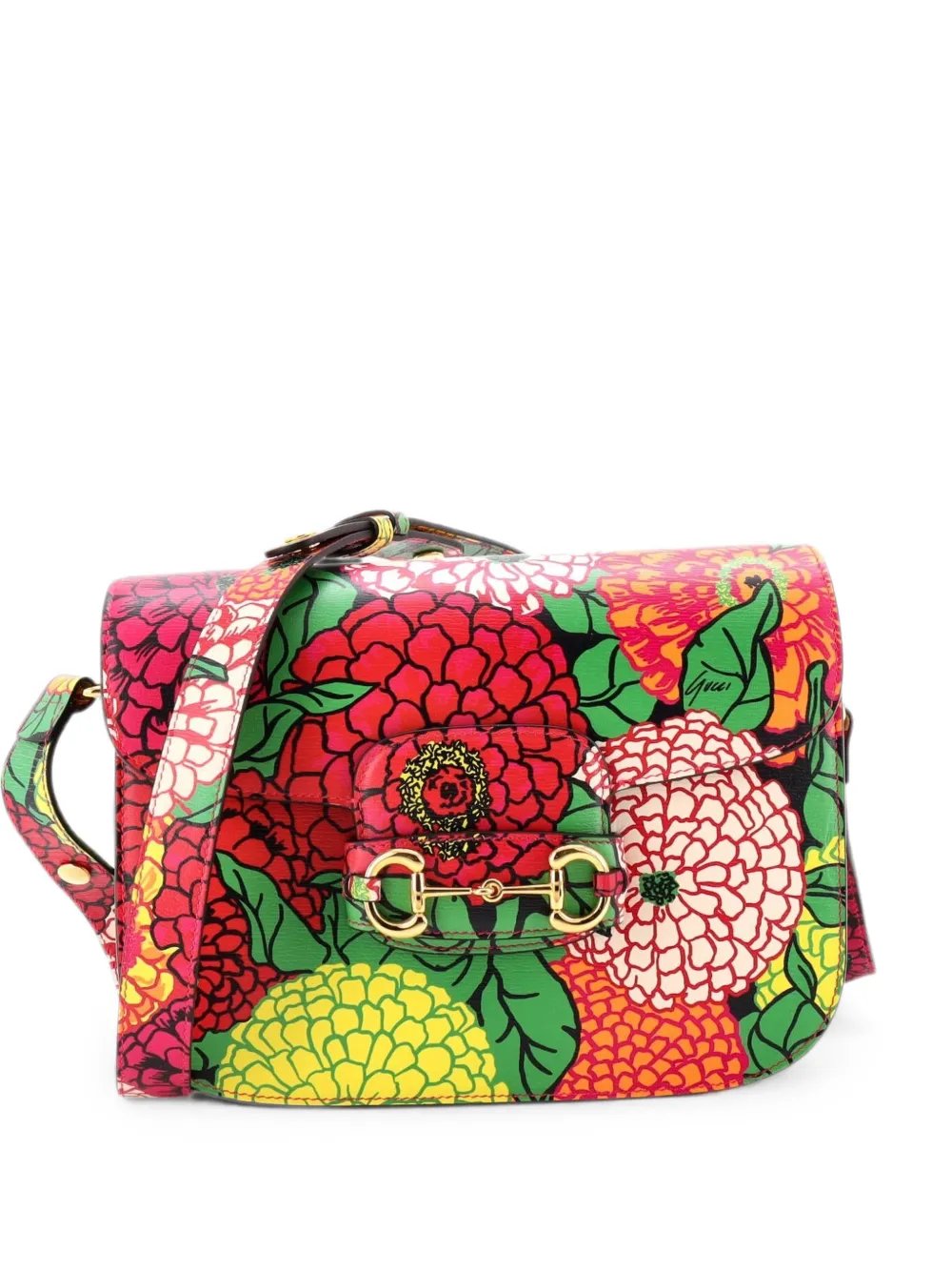 Horsebit 1955 Printed Leather Small shoulder bag