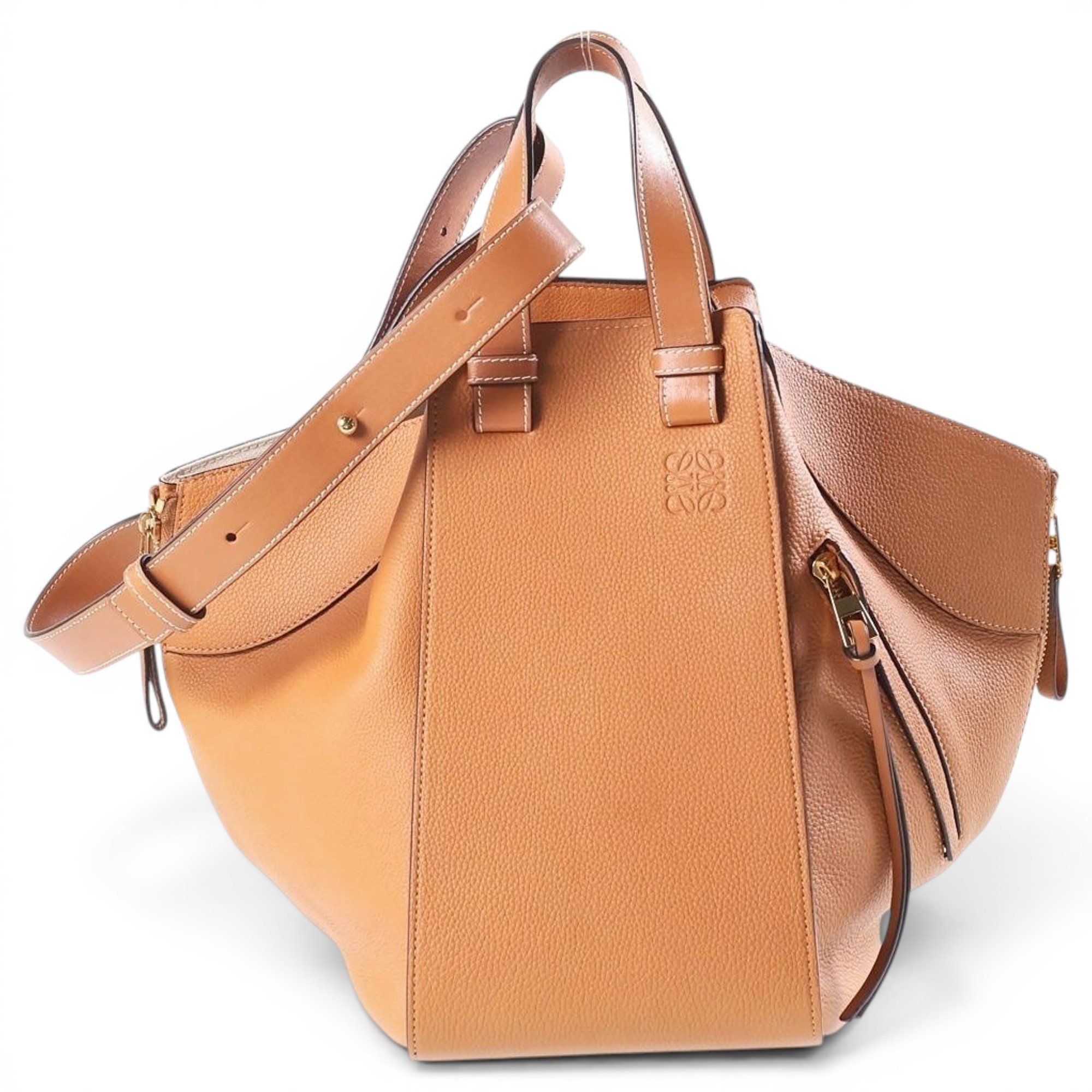 Hammock leather handbag