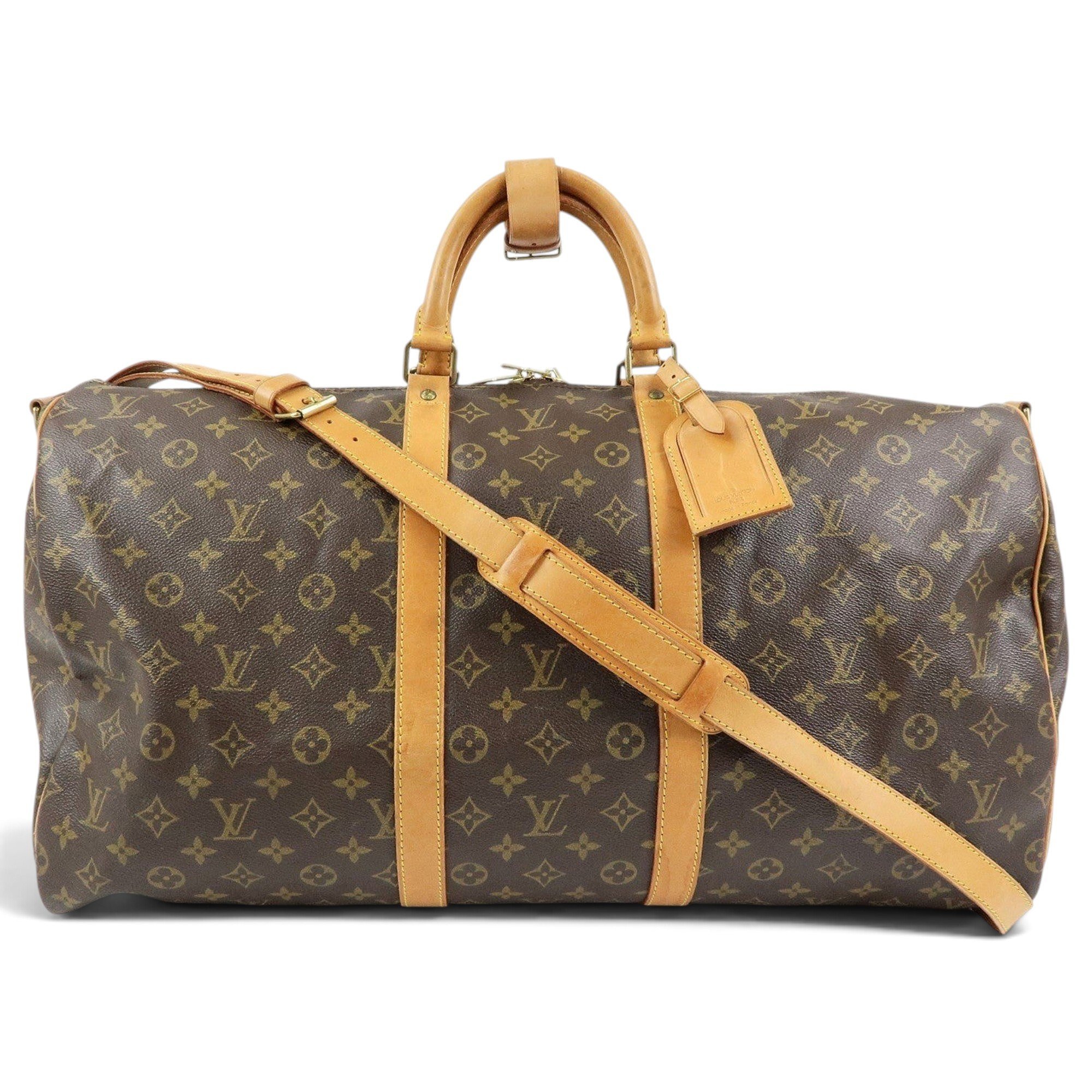 Keepall leather travel bag