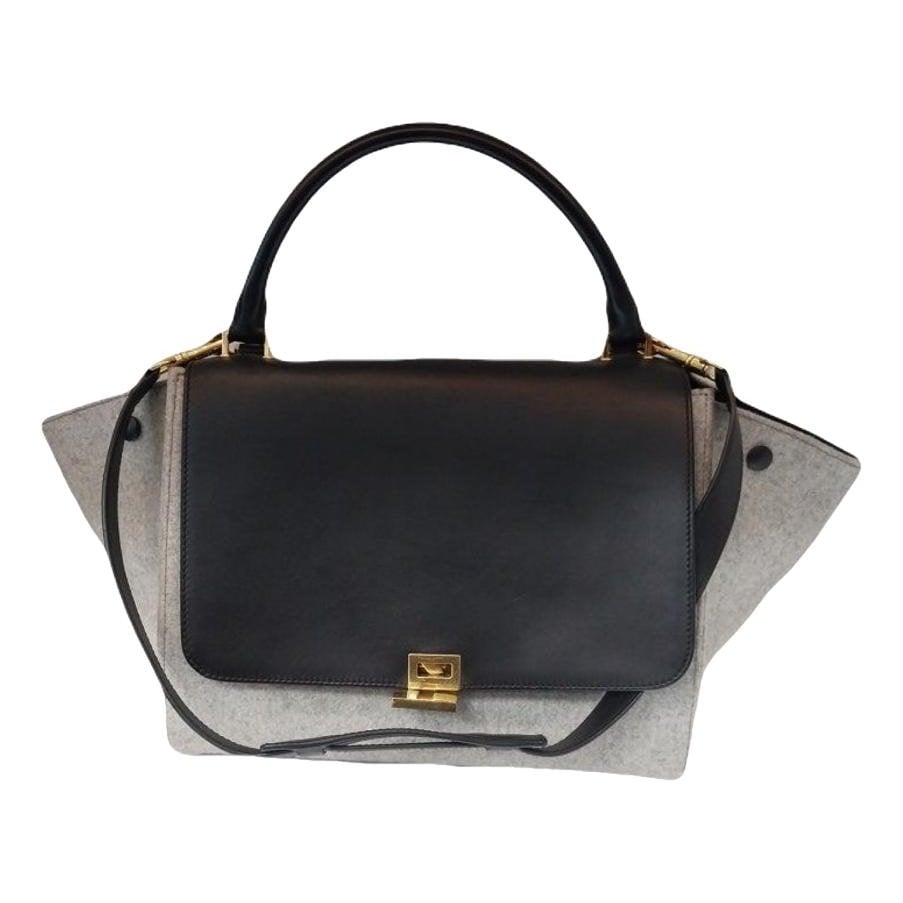Leather clutch bag