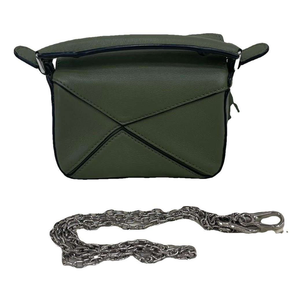 Puzzle leather crossbody bag