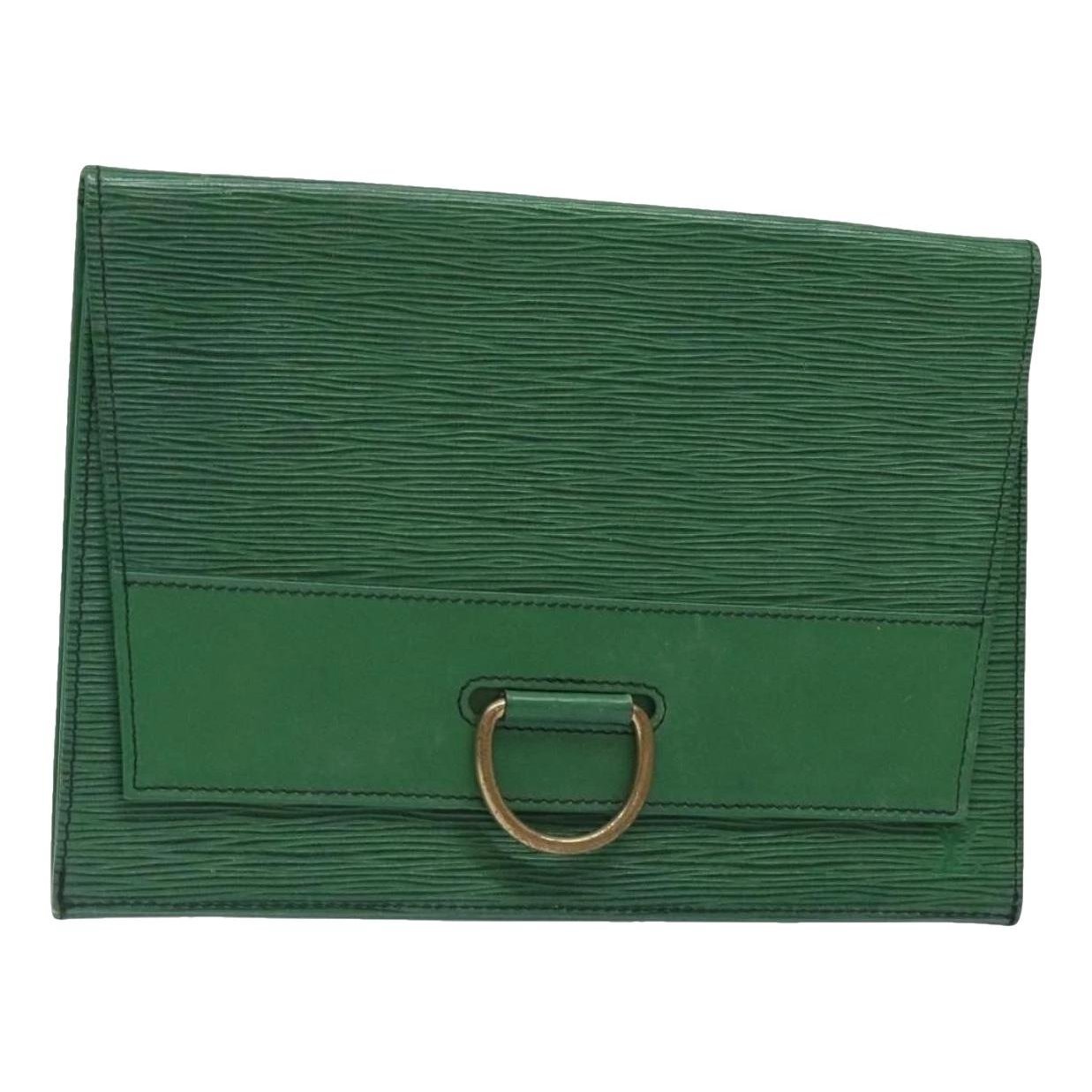 Leather clutch bag