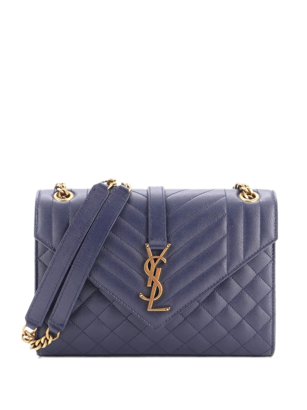 Classic Monogram Envelope Satchel Mixed Matelasse Leather Medium shoulder bag