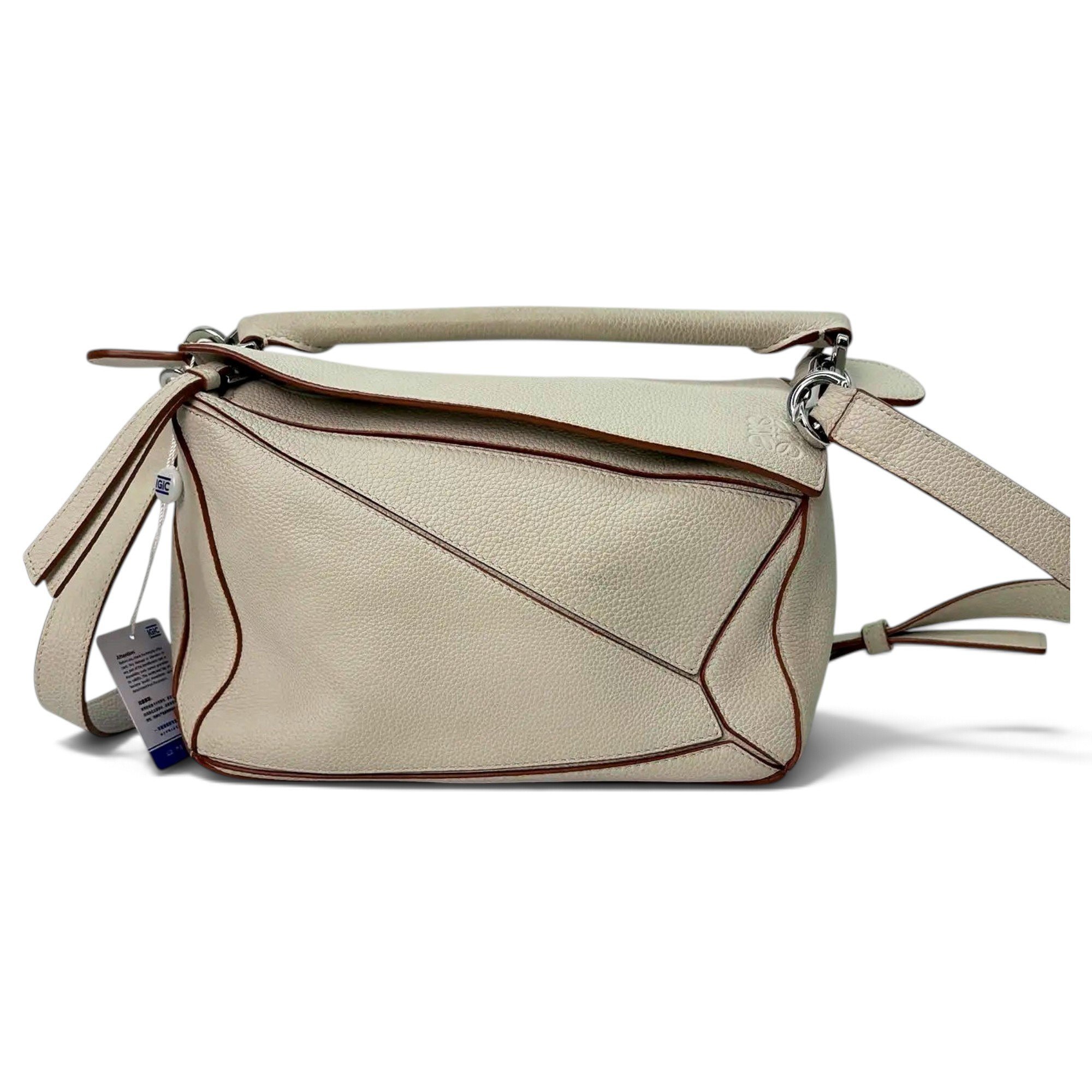 Puzzle leather crossbody bag
