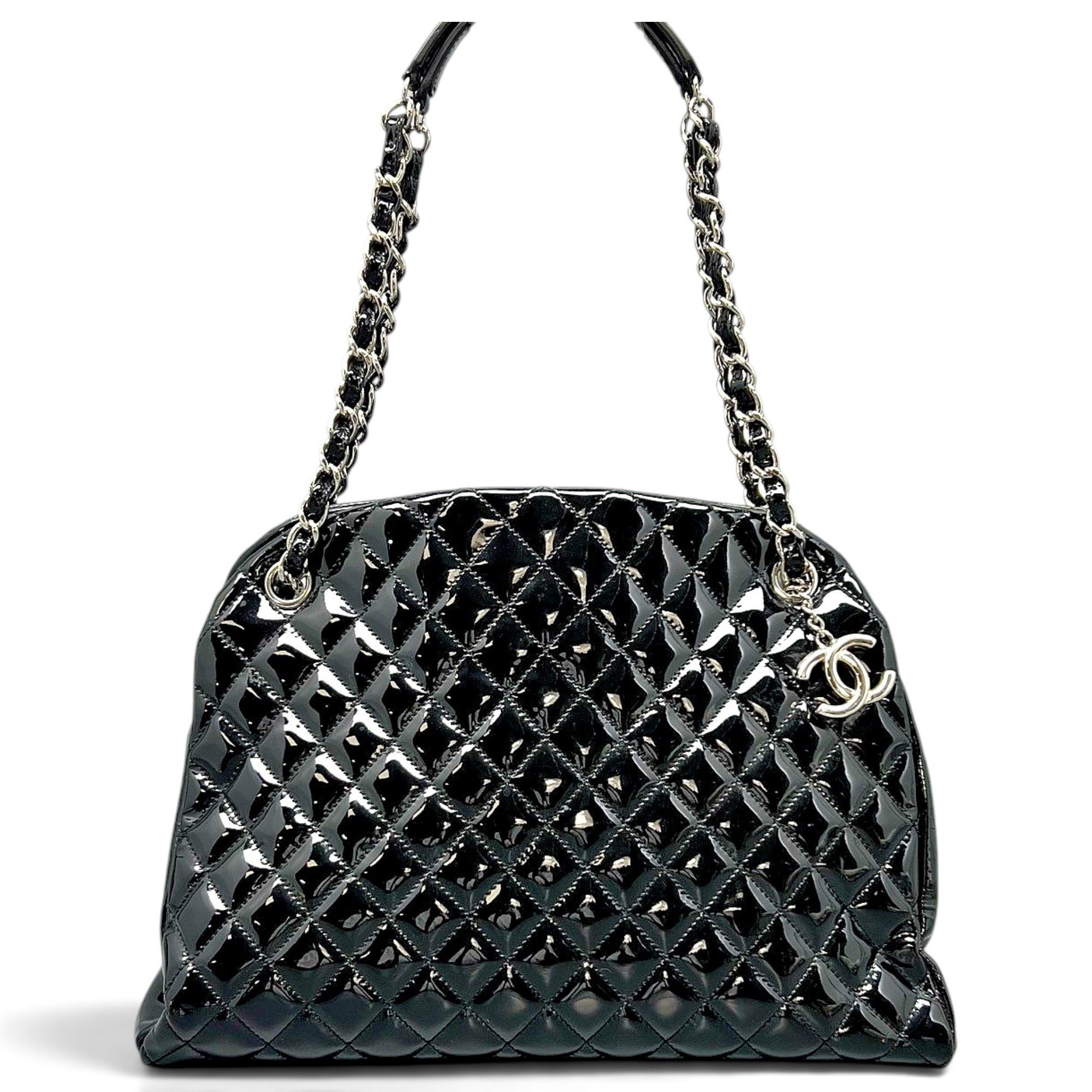 Patent leather bowling bag