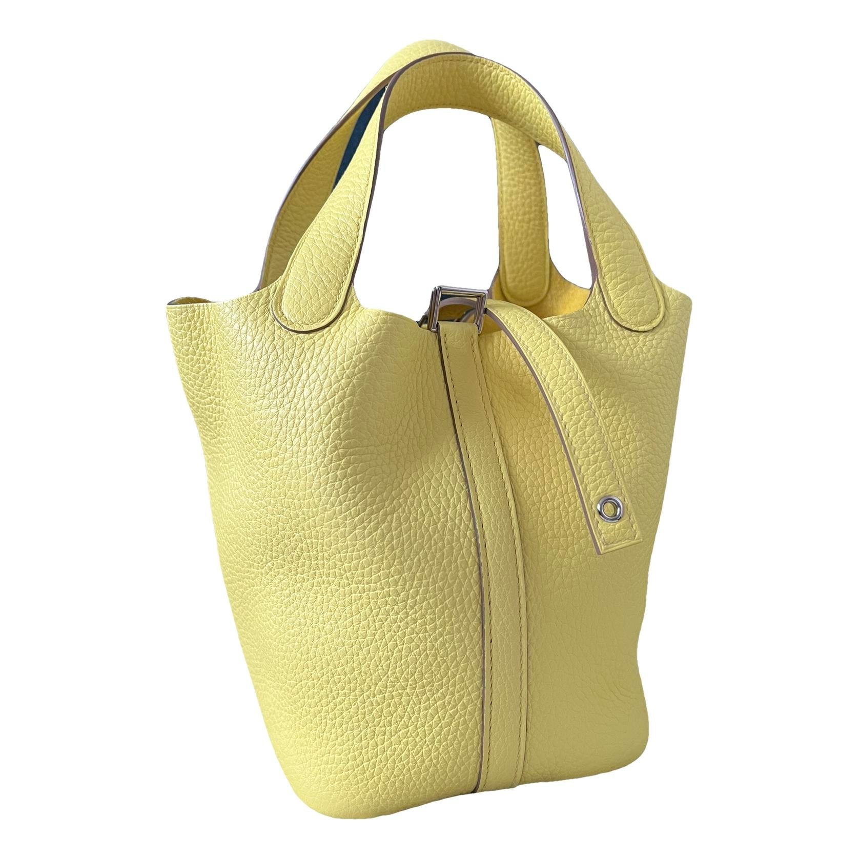 Picotin leather tote