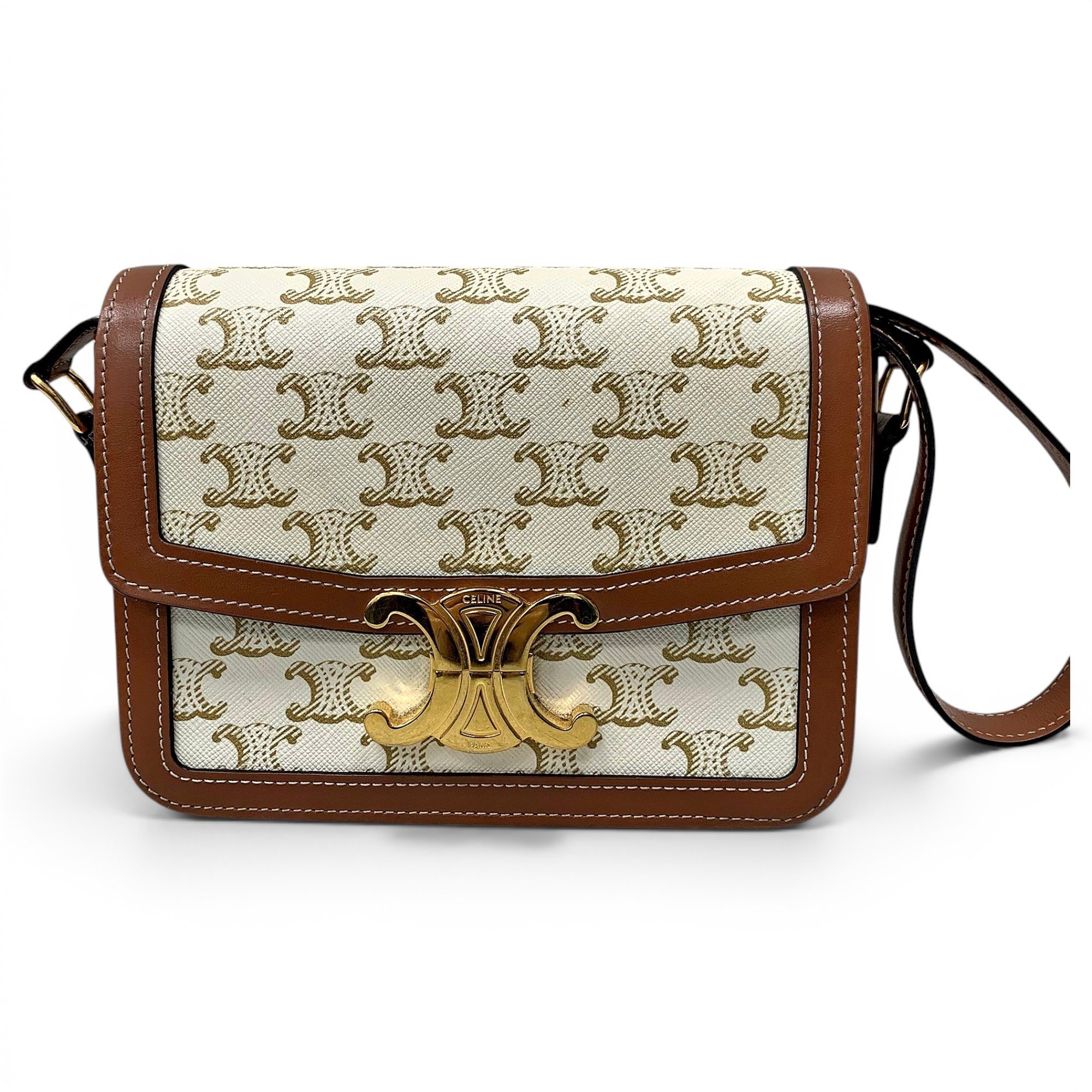 Triomphe leather handbag