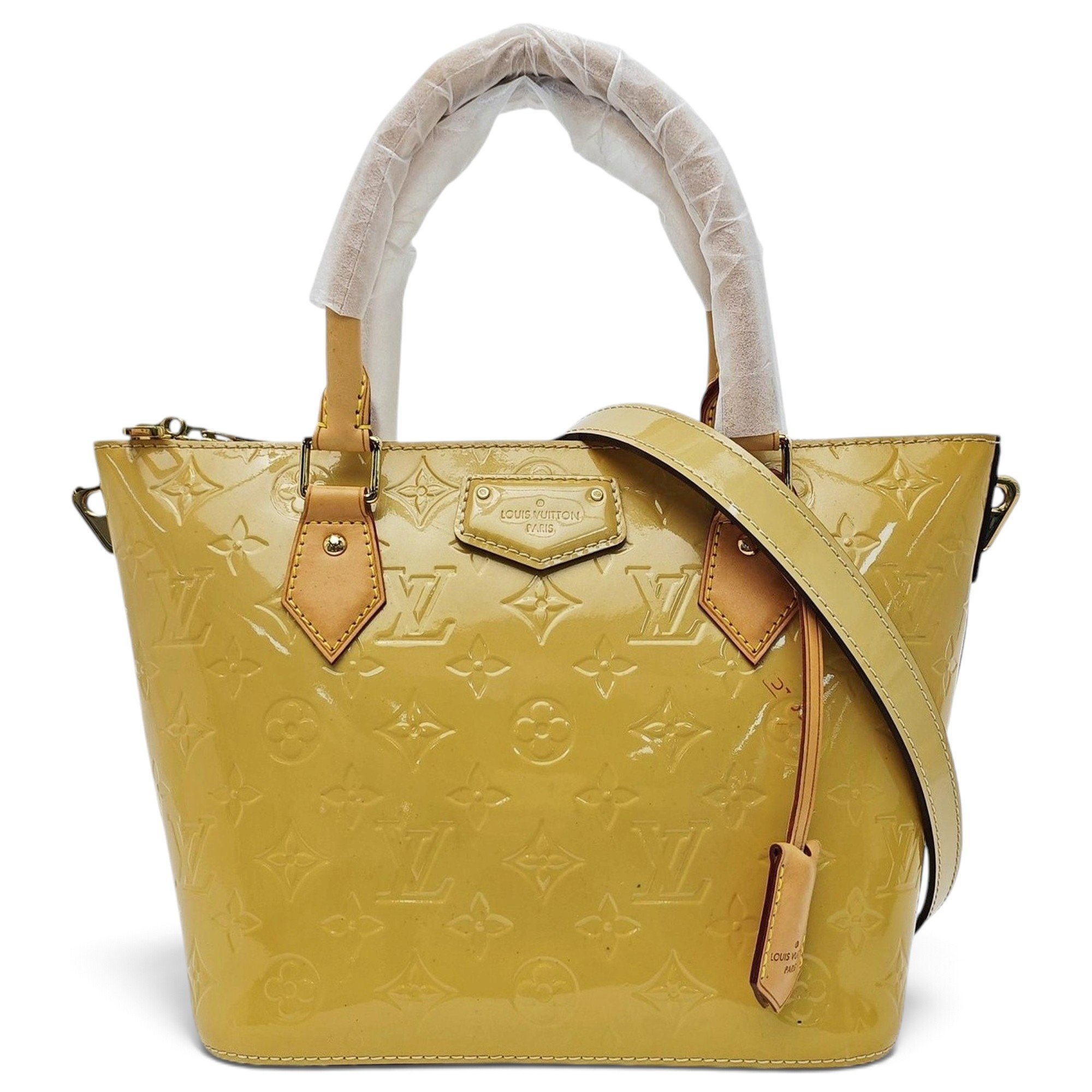 Patent leather handbag