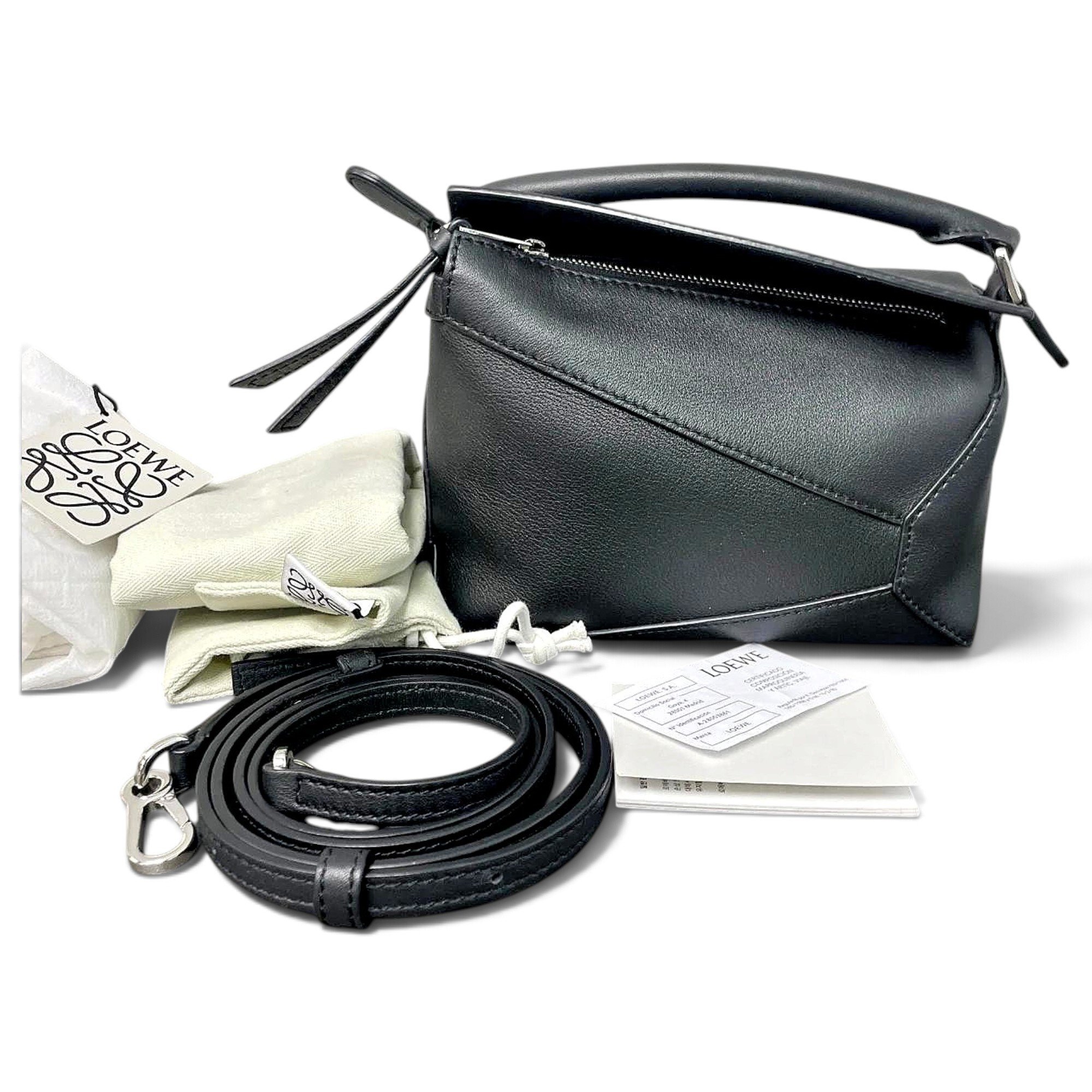 Puzzle leather mini bag