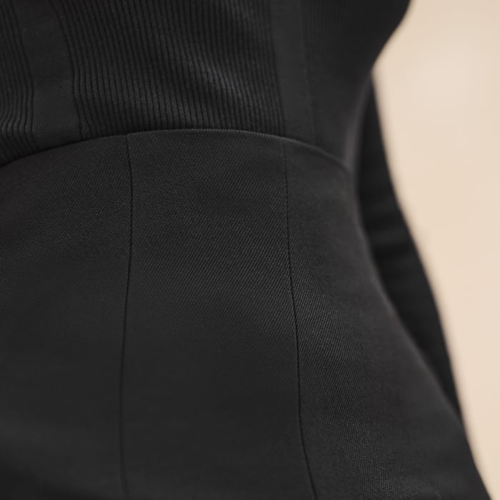 Noir High-waisted Bootcut Pants