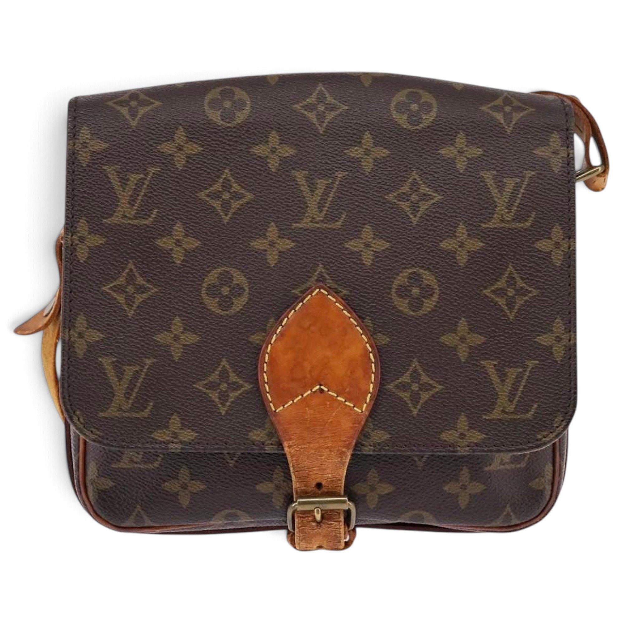 Cartouchière leather handbag