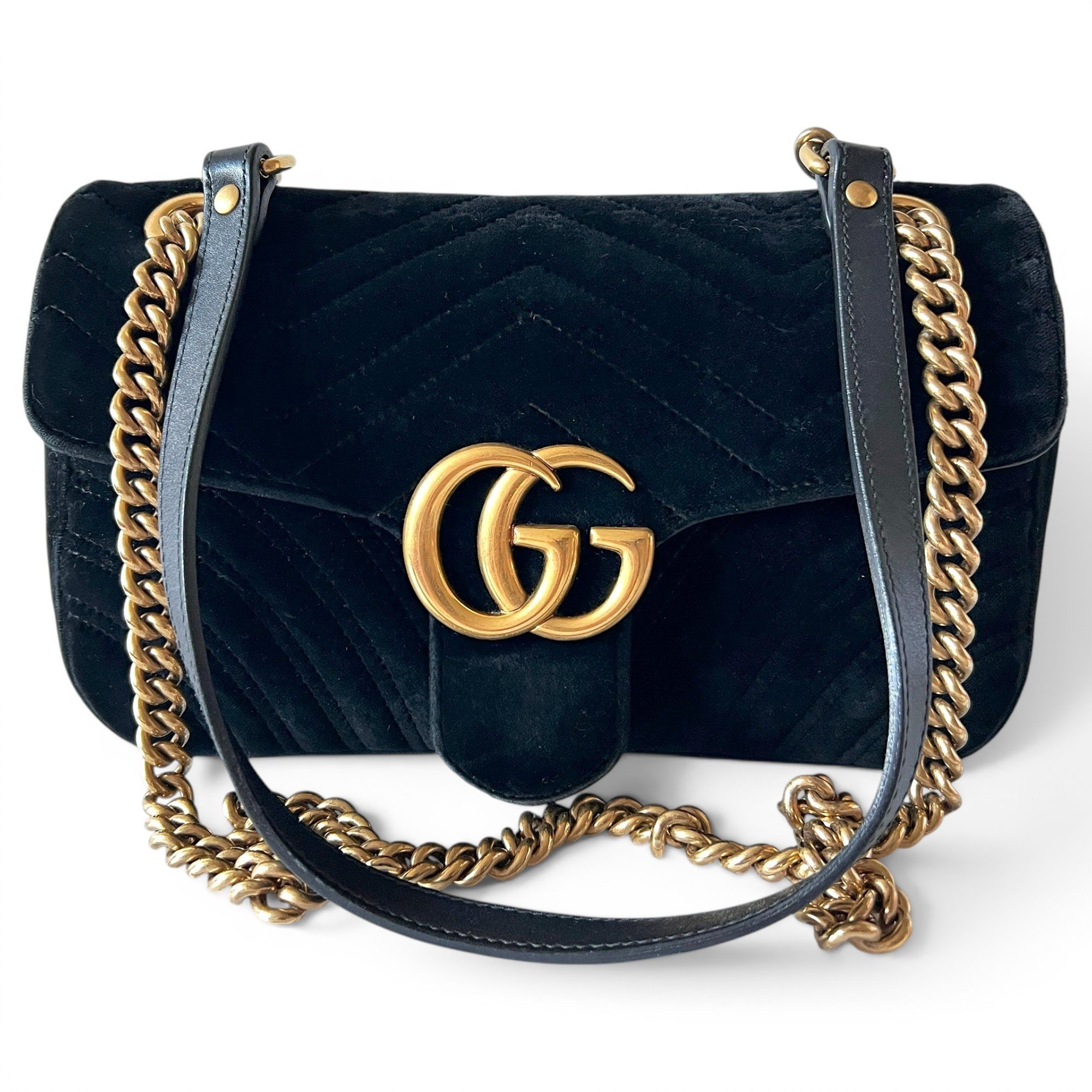 GG Marmont velvet crossbody bag