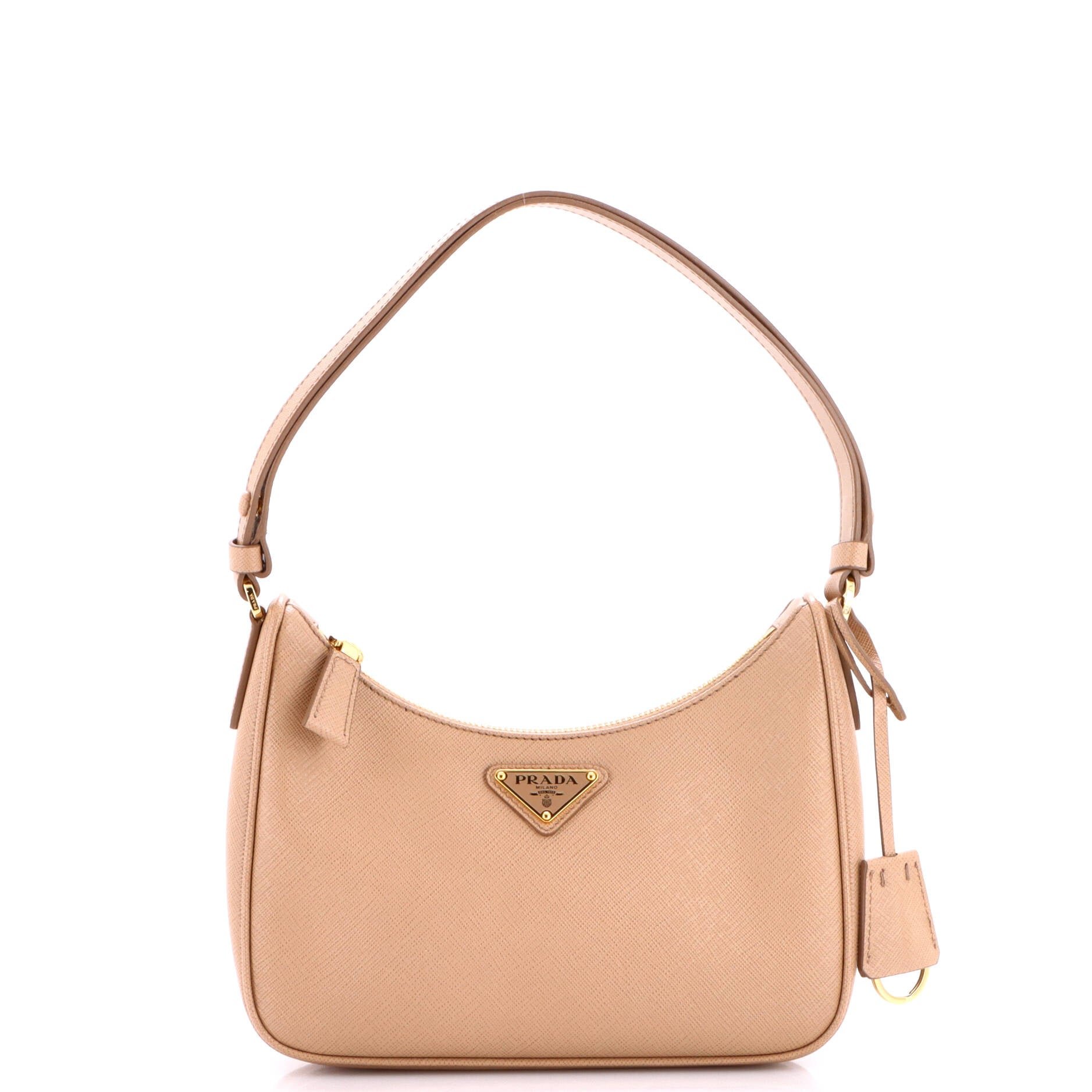 Re-Edition Hobo Saffiano Leather Mini