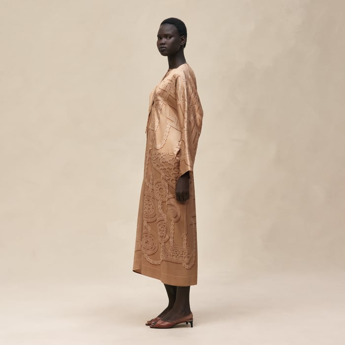 Beige Zénith "l'Enseigne Du Sellier" Caftan