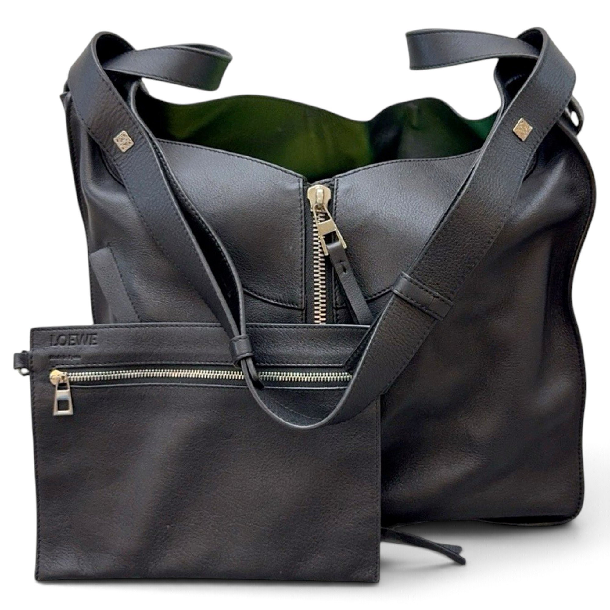 Hammock leather handbag