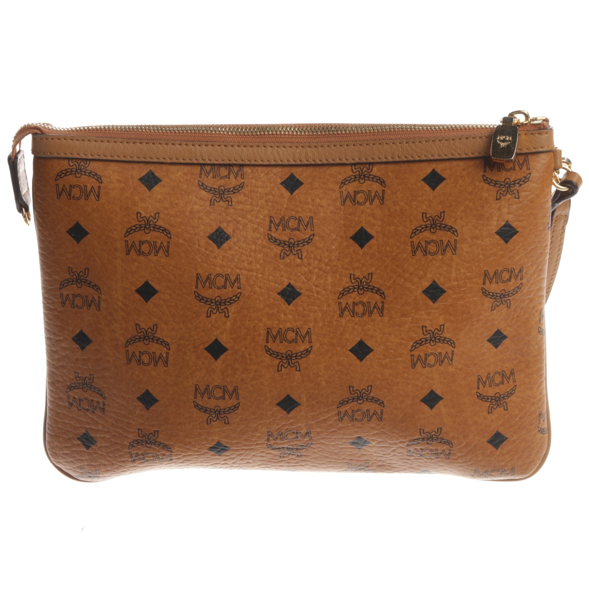 Leather clutch bag