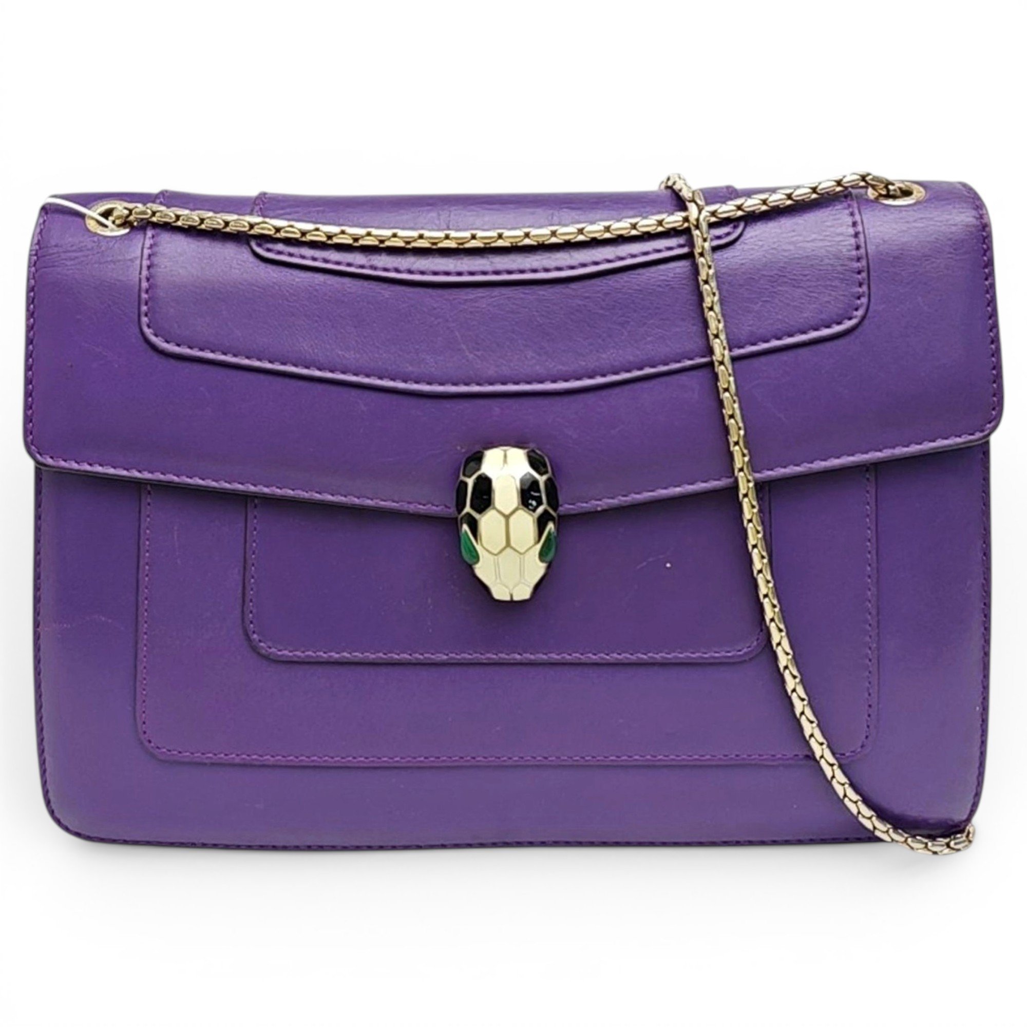 Bvlgari Serpenti leather handbag
