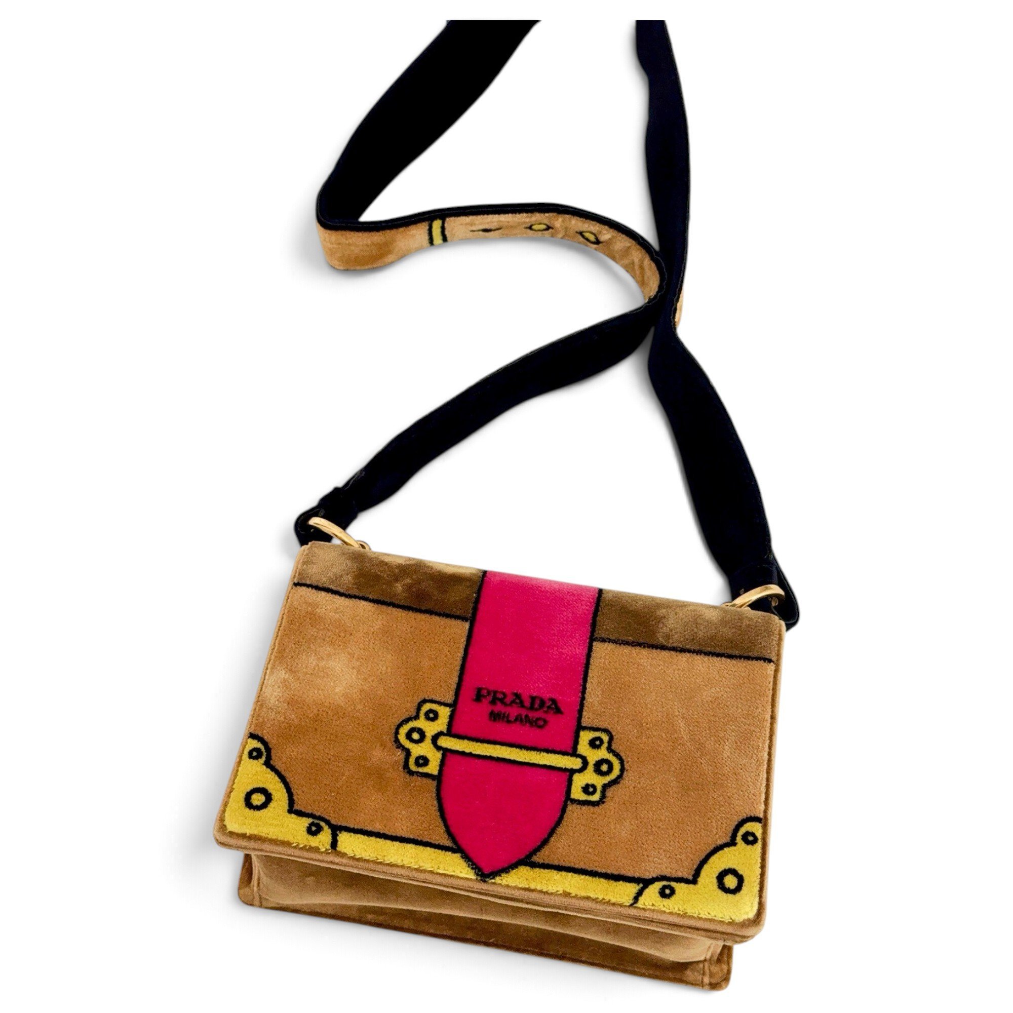 Cahier velvet crossbody bag