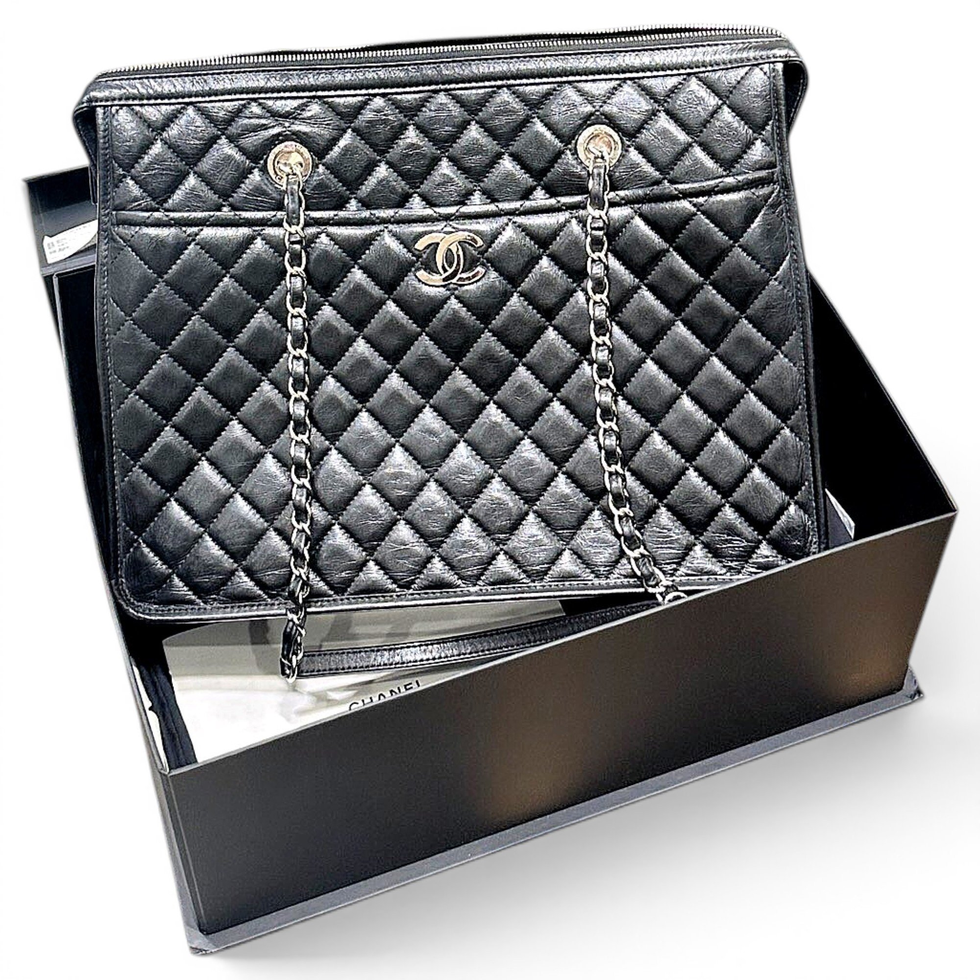 Statement leather tote