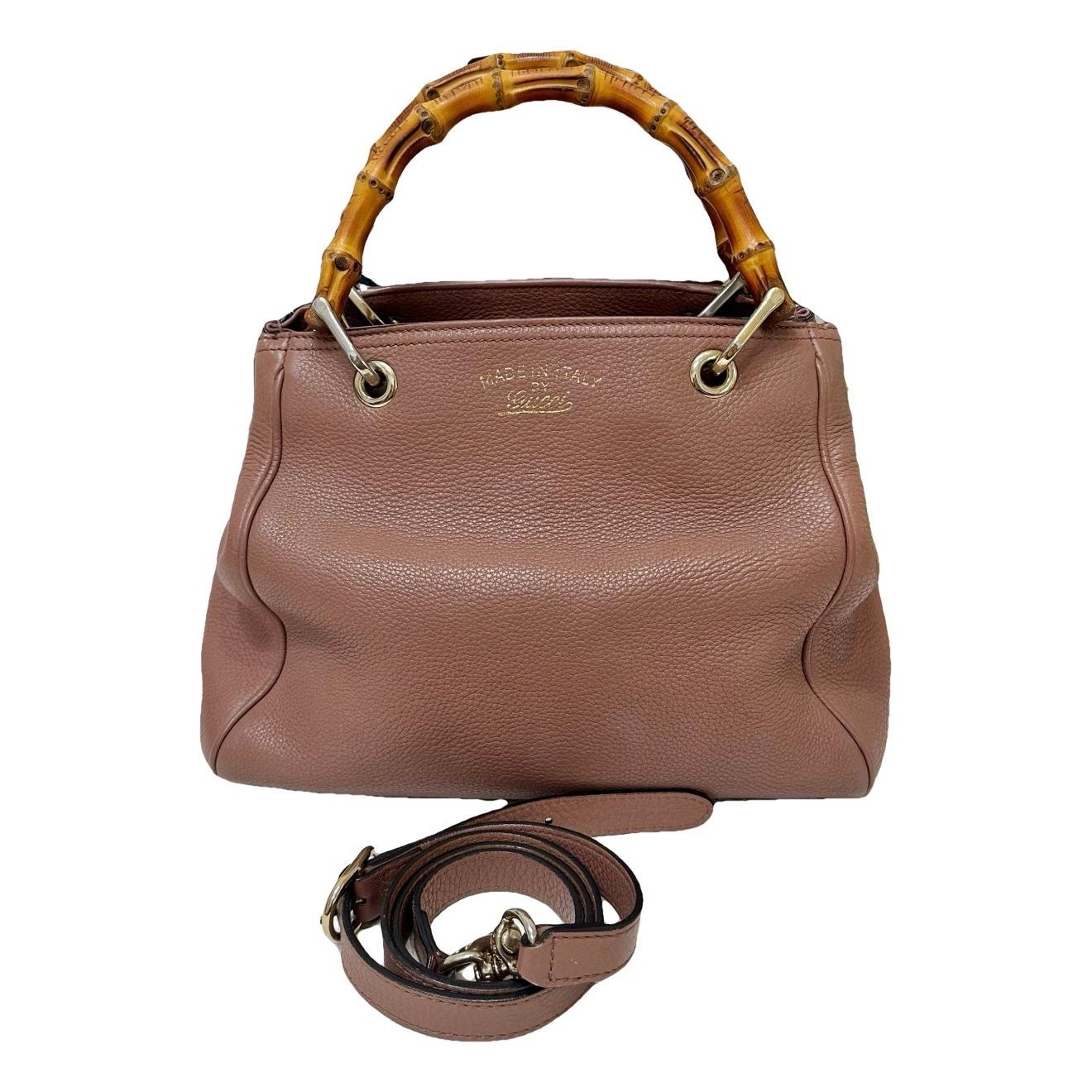 Bamboo leather handbag