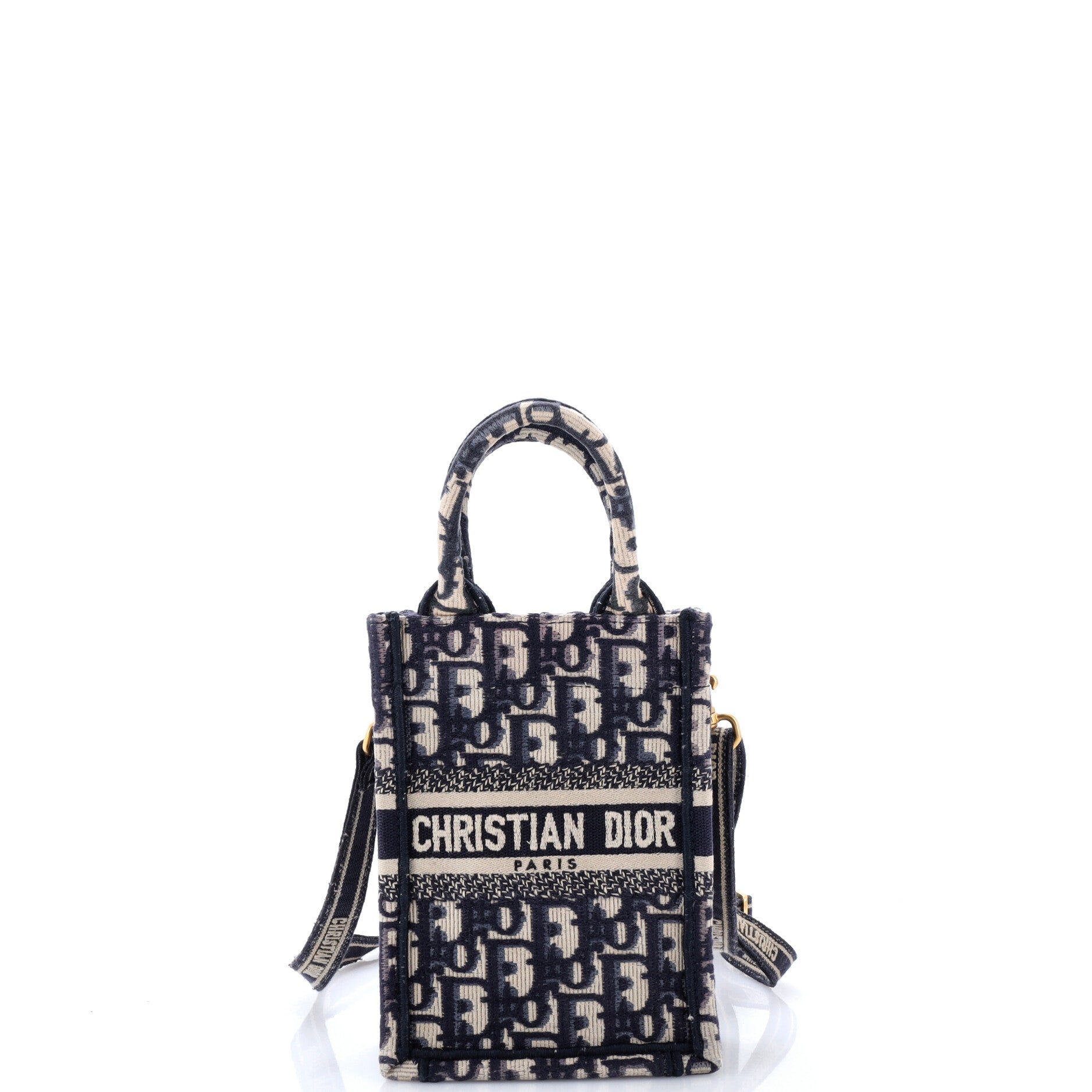 Book Tote Phone Bag Oblique Canvas Mini