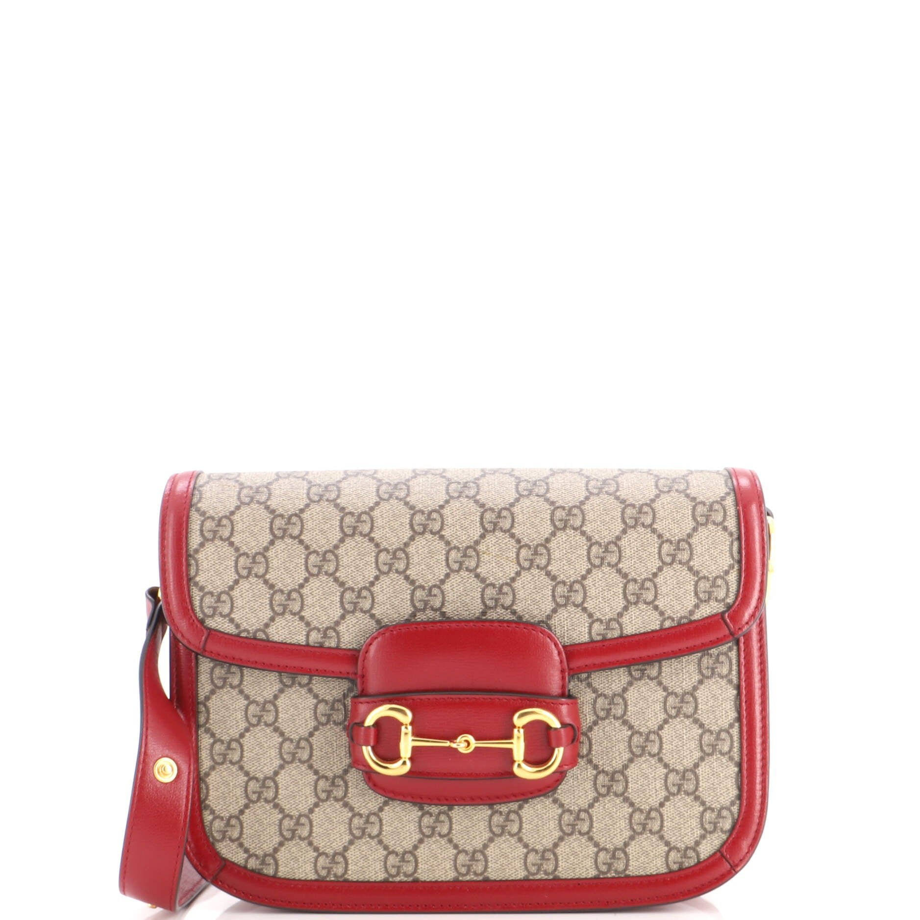 Horsebit 1955 Shoulder Bag GG Coated Canvas with Leather Small