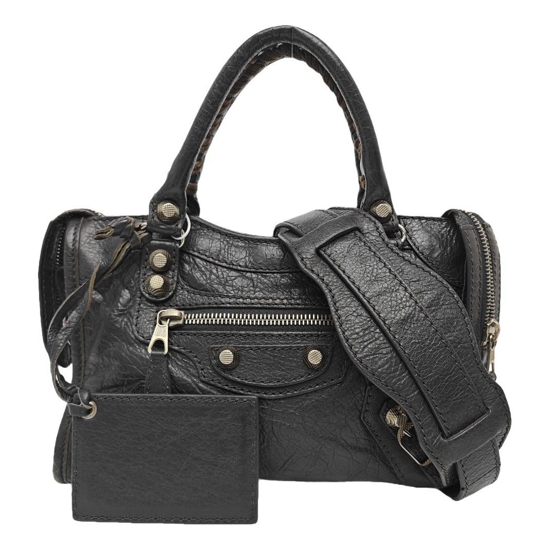 City leather handbag