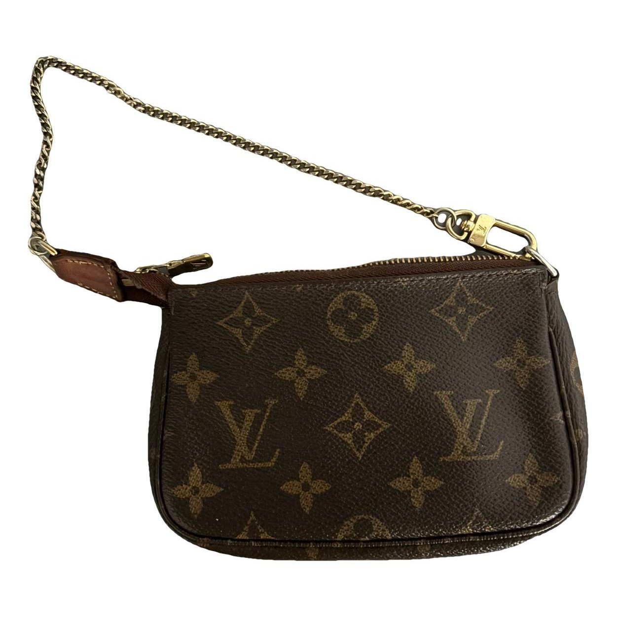 Moon pochette leather clutch bag