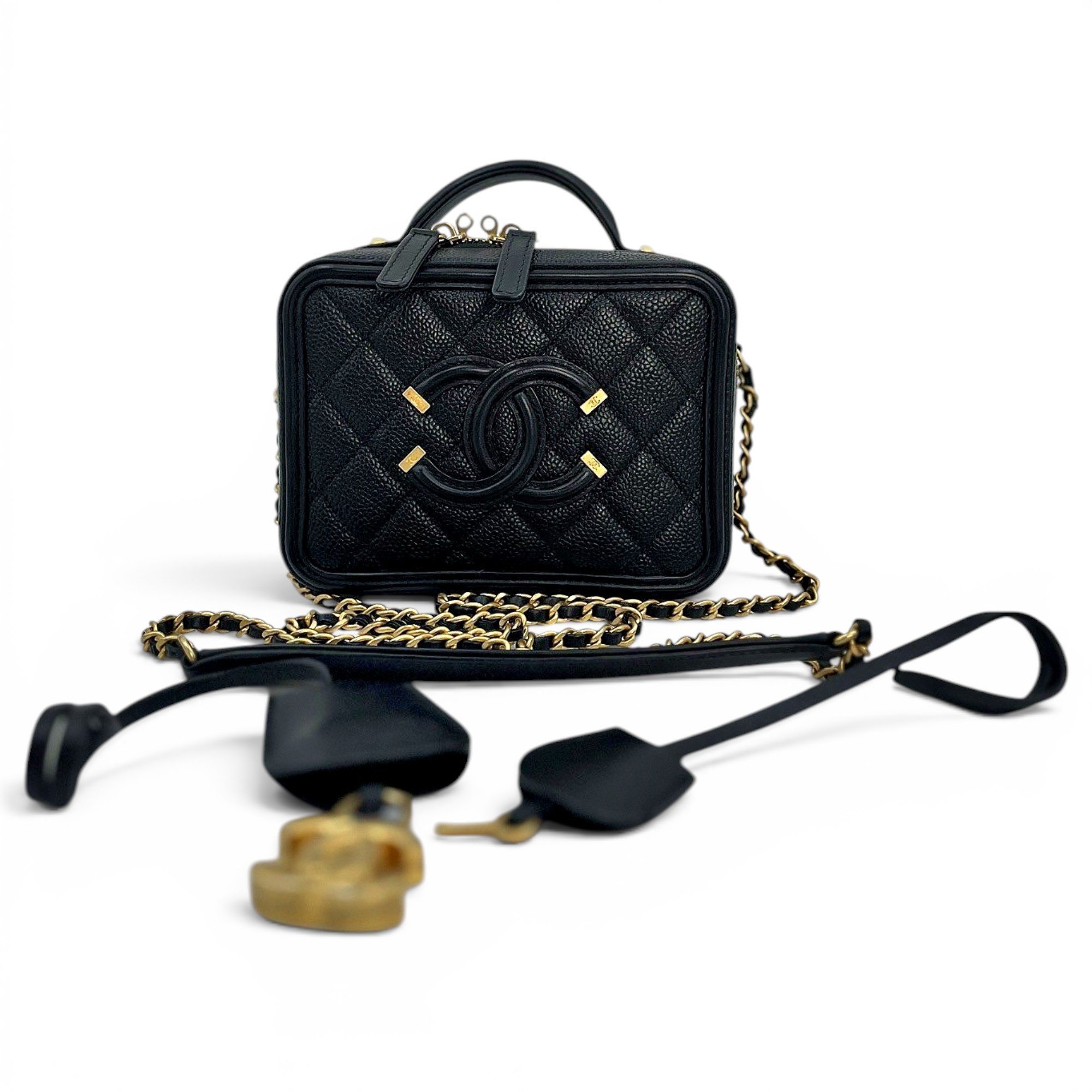Vanity leather handbag