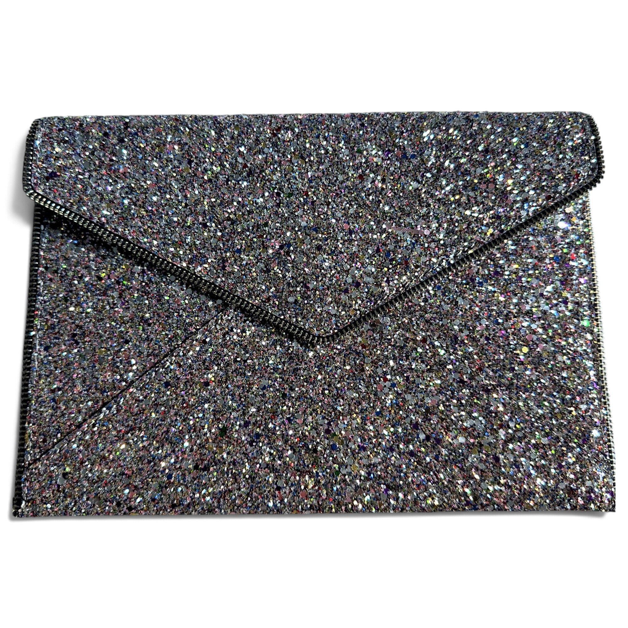 Glitter clutch bag
