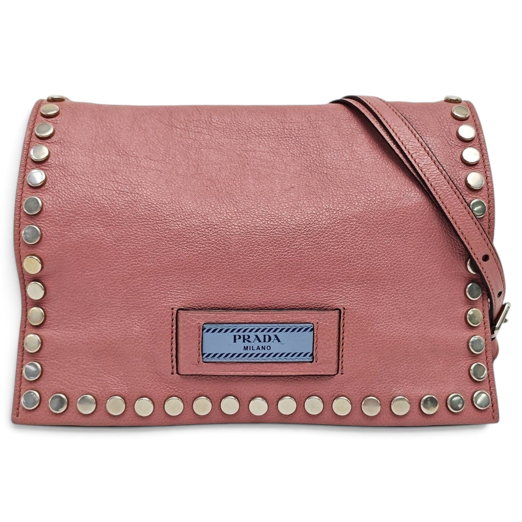 Etiquette leather handbag