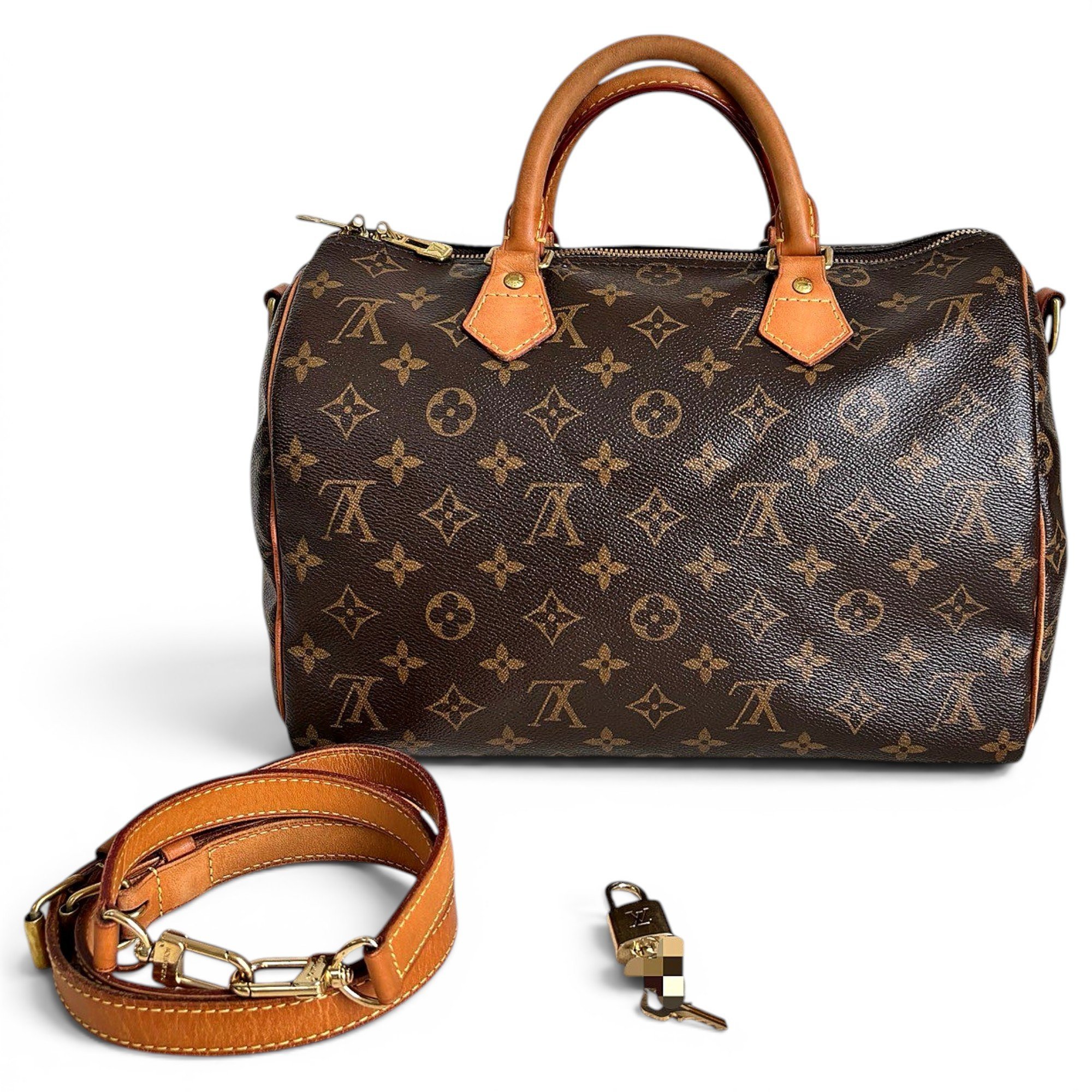 Speedy leather handbag
