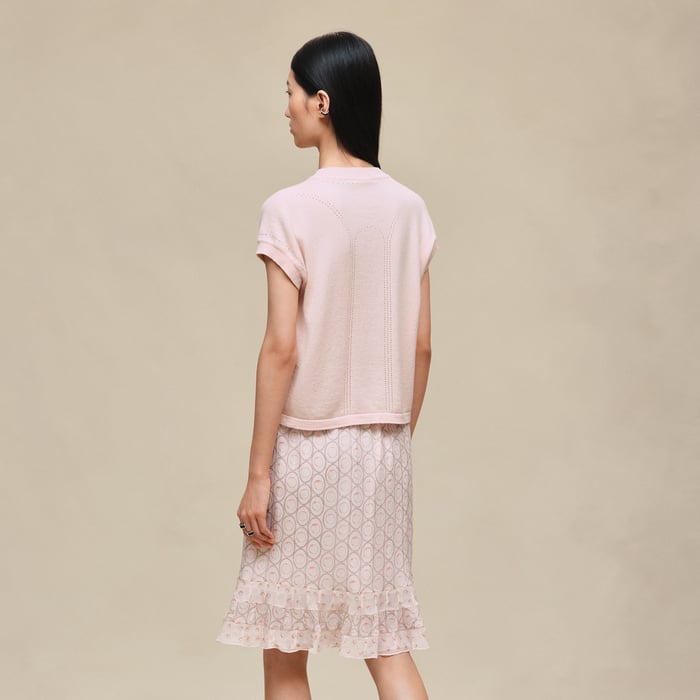 Rose Palomino Short-sleeve Sweater