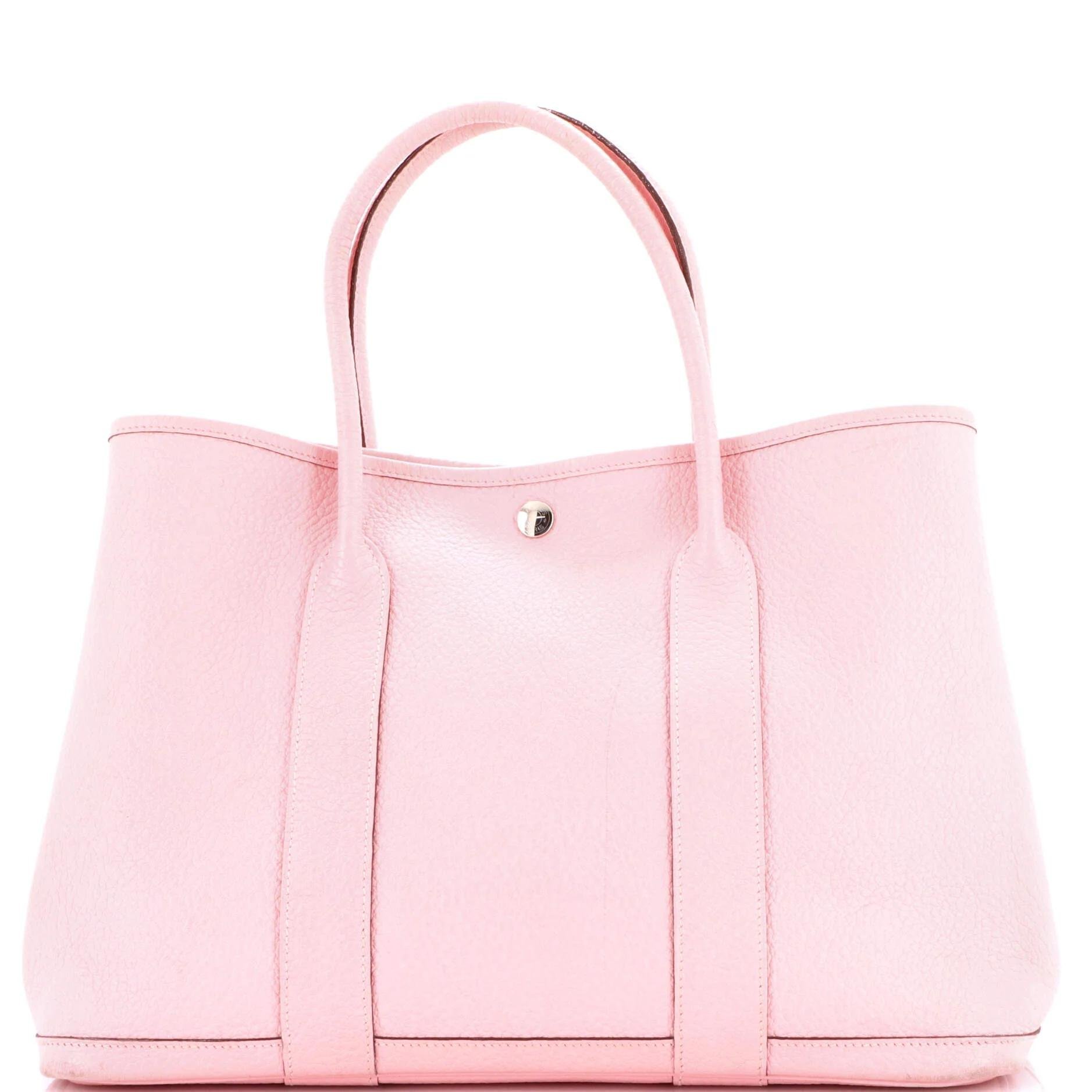 Hermes Garden Party 36 Handbag Pink 2015