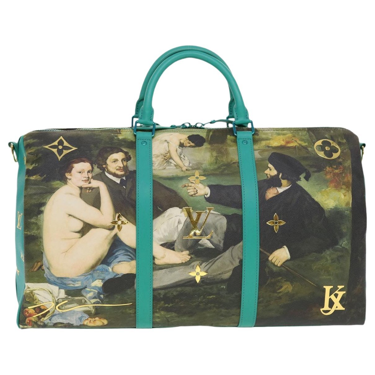 Keepall leather travel bag